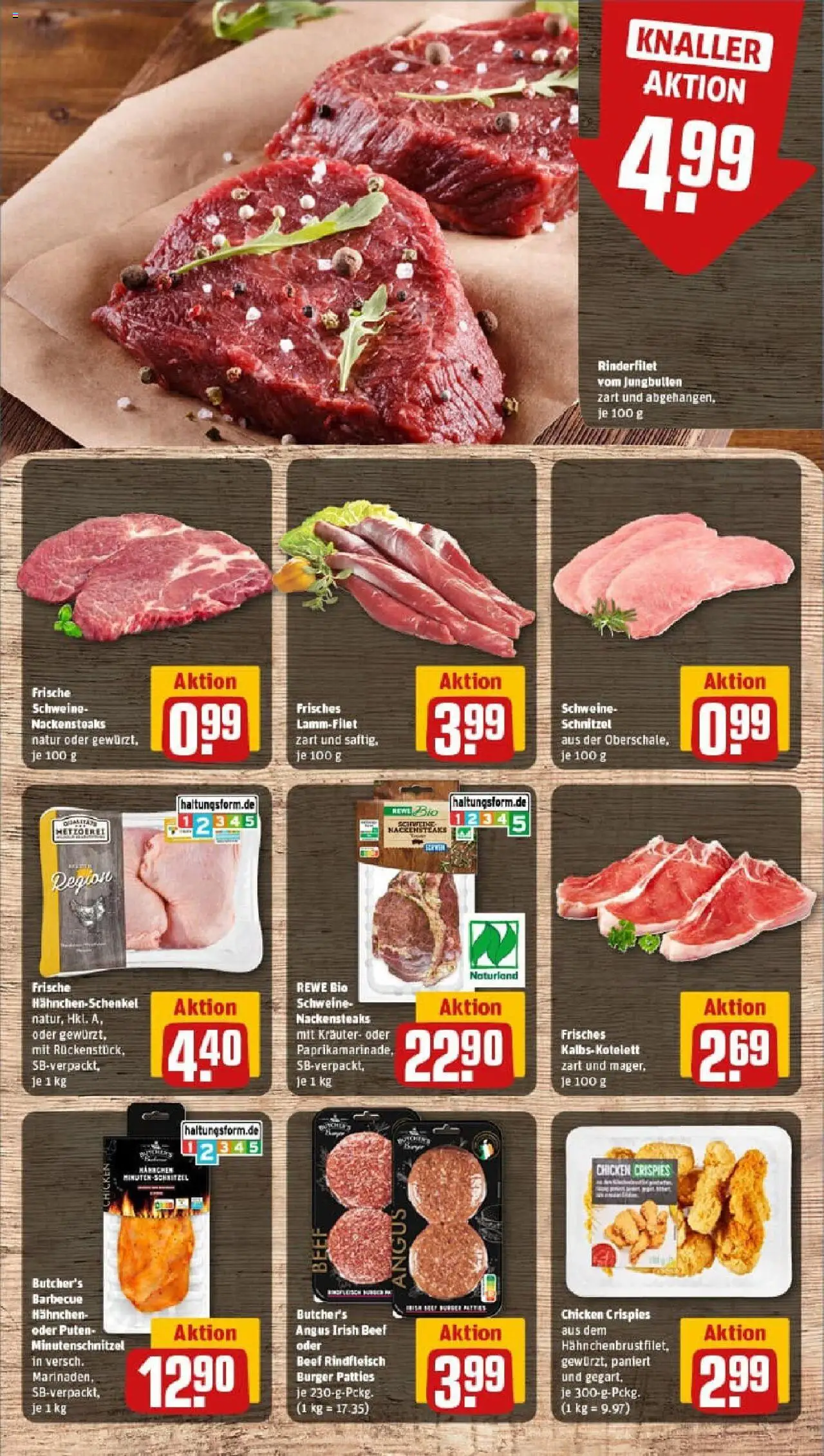 Rewe prospekt Erkrath / Unterfeldhaus	 - gültig ab dem 24.08.2025 | Seite: 10 | Produkte: Nackensteaks, Hahnchen, Schnitzel, Steak