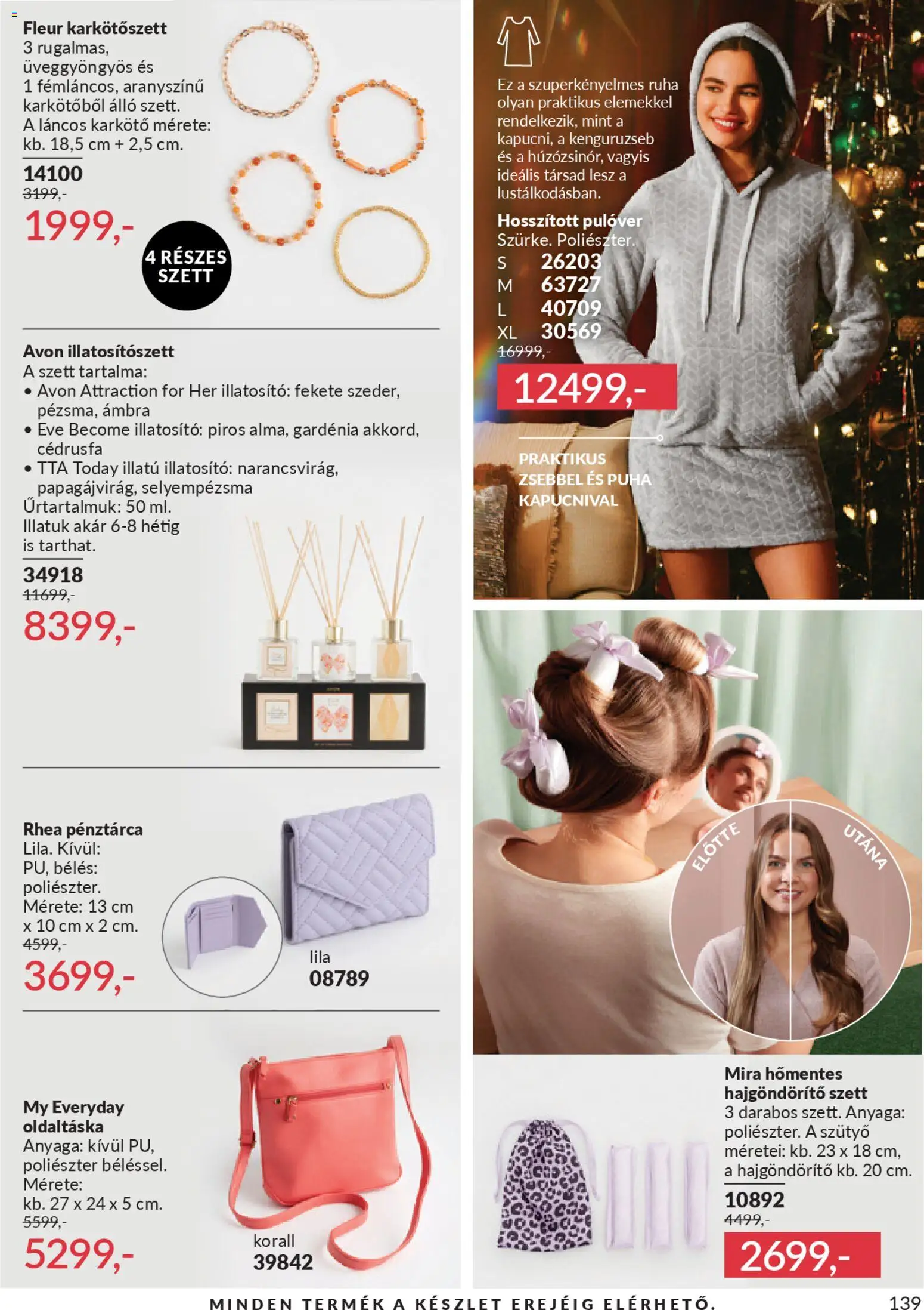 Avon akciós ujság - amely érvényes a következő dátumtól: 01.03.2026 | Oldal: 155 | Termékek: Pénztárca, Karkötő, Ruha, Pulóver