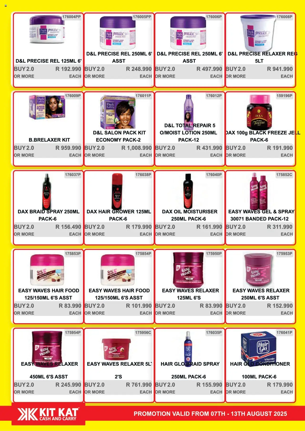 KIT KAT Cash & Carry Weekly Traders Special │ valid from 07.08.2025 | Page: 17 | Products: Butter, Conditioner, Cream, Relaxer