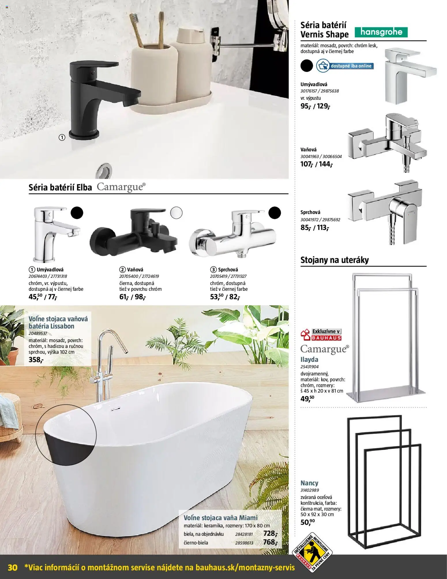 Nové Bauhaus akcie – leták je platný od 08.12.2025 | Strana: 30 | Produkty: Vaňa, Batéria