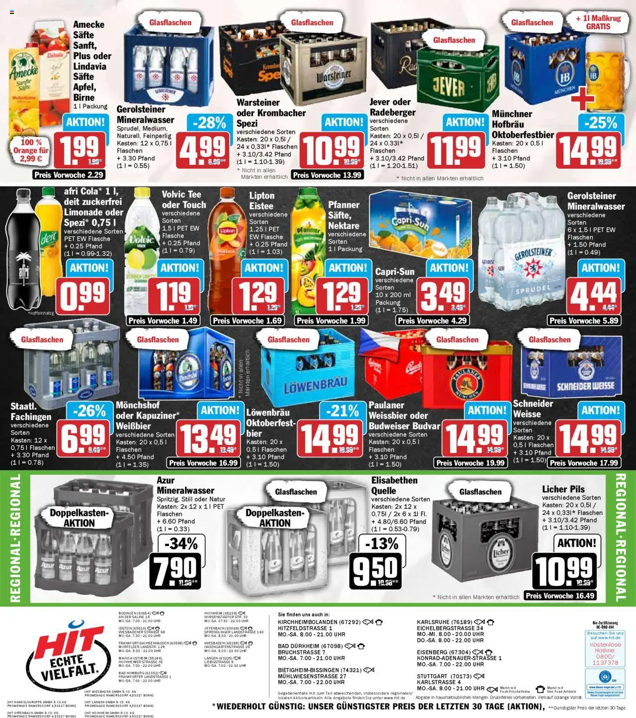 HIT - Wochenprospekt – gültig ab 08.09.2025 | Seite: 18 | Produkte: Monchshof, Volvic tee, Tee, Gerolsteiner