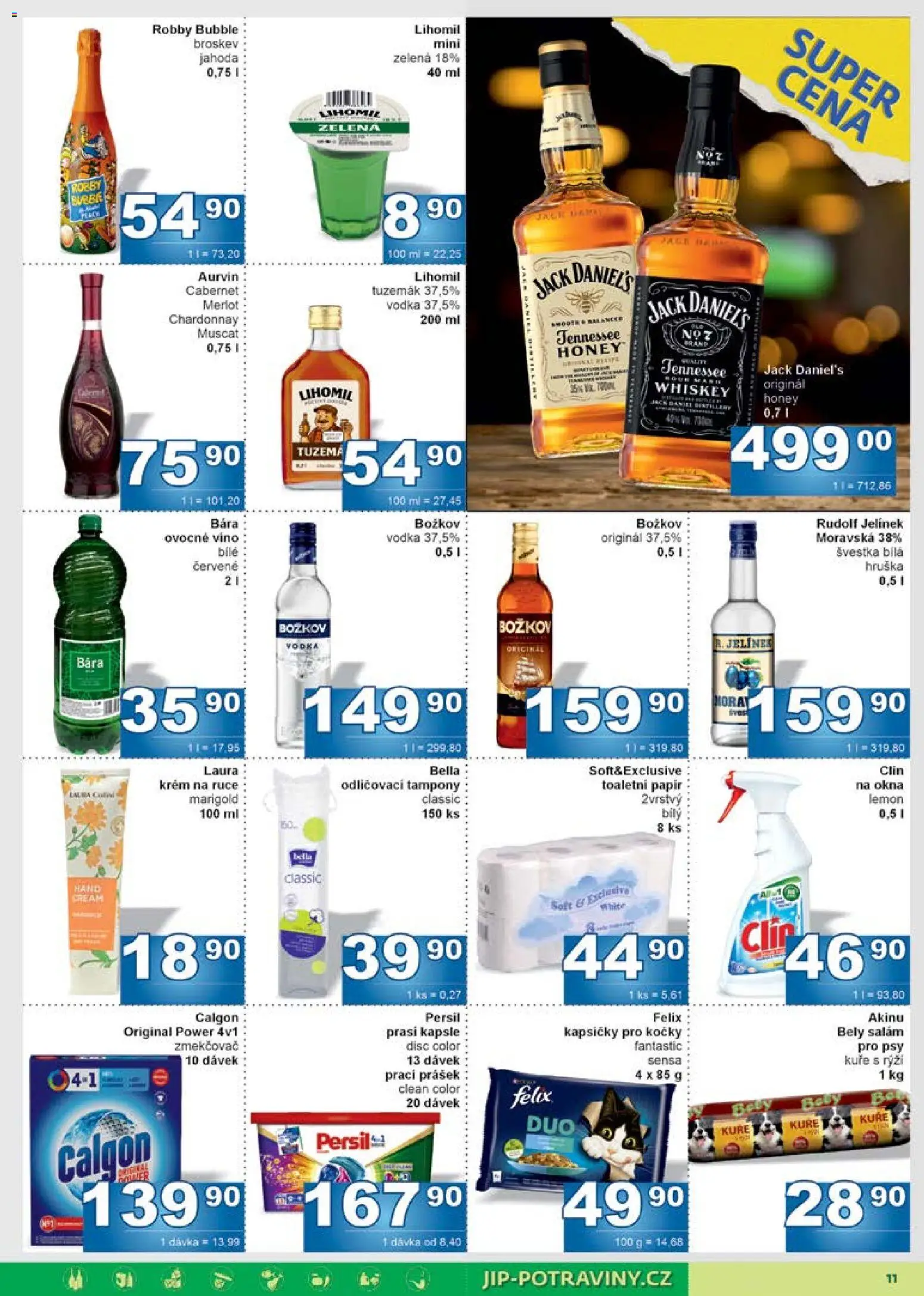 Jip leták od 19.11.2025 | Strana: 11 | Produkty: Toaletní papír, Rýži, Božkov, Persil