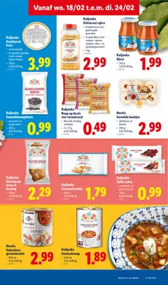 Kuljanka Zonnebloempitten, gezouten of ongezouten, 200 g - Voorbeeld van een folder van Lidl, geldig van 18.02.2026 | Pagina: 15