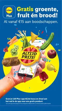 Gratis groente, fruit én brood!, Gratis groente, fruit én brood bij aankoop vanaf €15 met de Lidl Plus app. - Voorbeeld van een folder van Lidl, geldig van 26.01.2026 | Pagina: 7