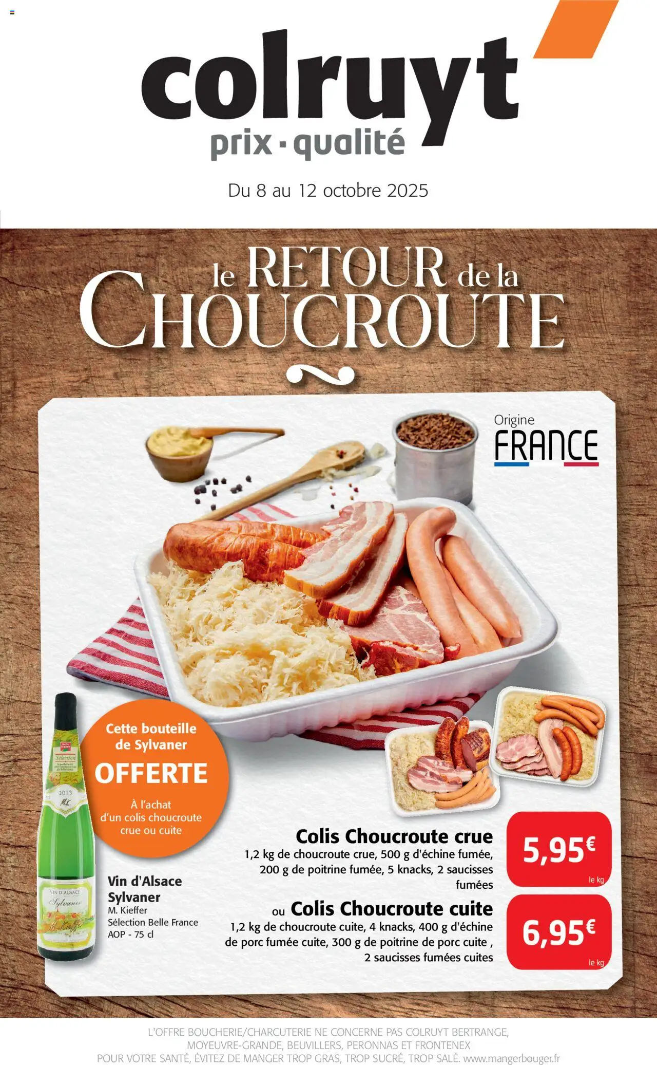{H1} | Page: 1 | Produits: Poitrine de porc, Choucroute crue, Porc, Choucroute cuite