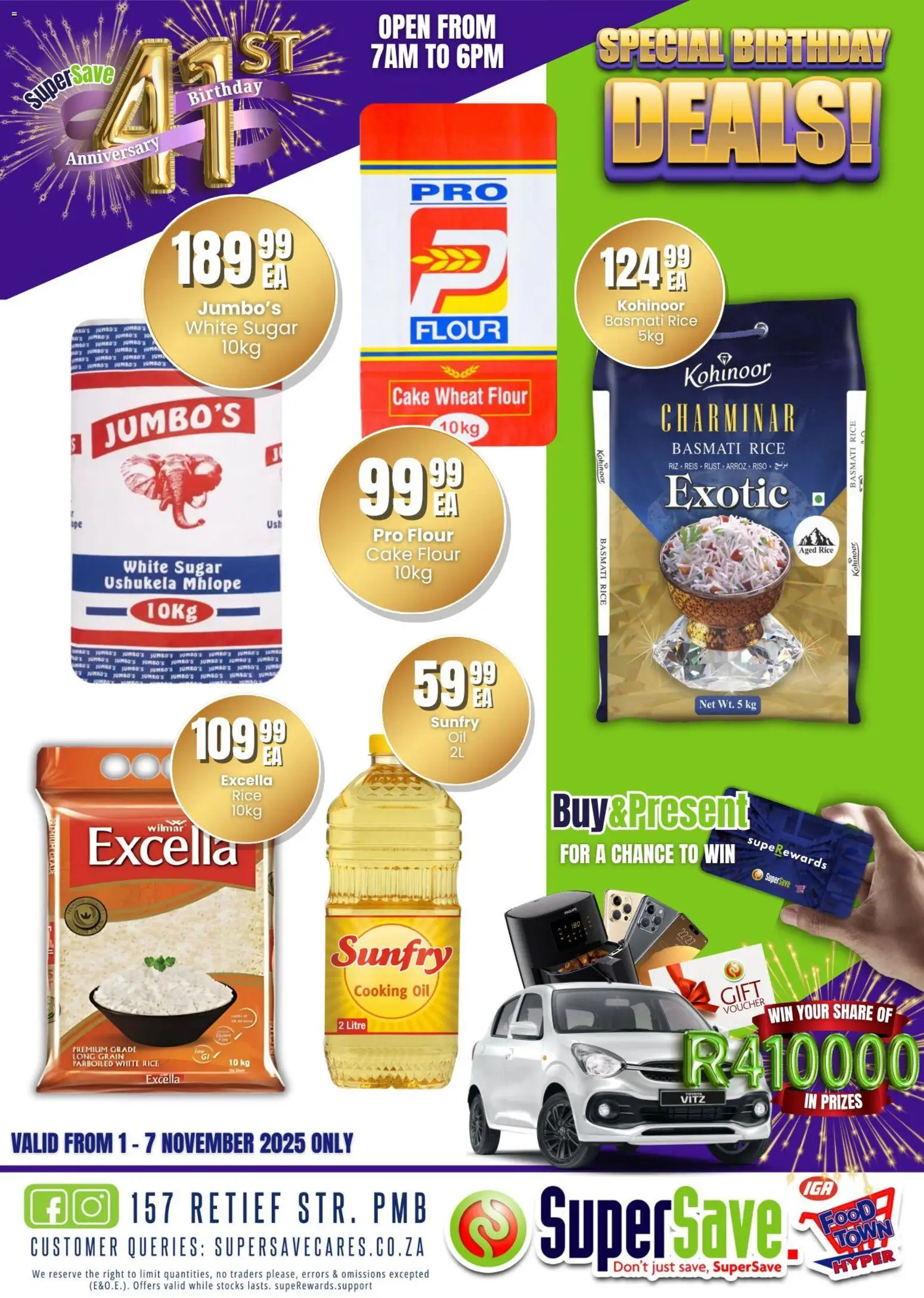 New Super Save catalogue – valid from 31.10.2025 | Page: 47 | Products: Cake, Oil, Rice, Sugar