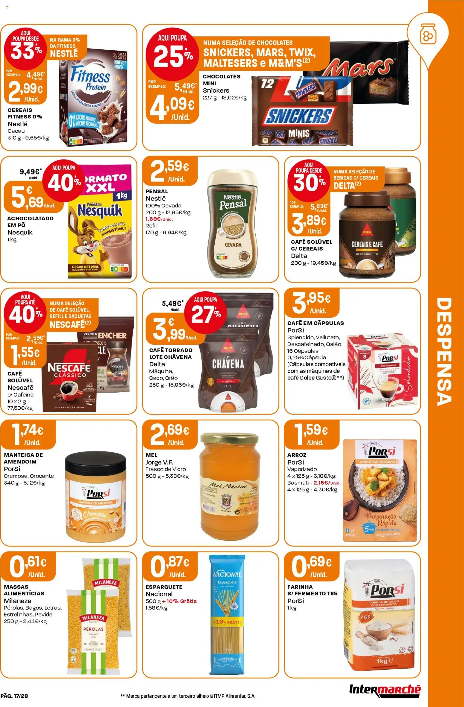 Intermarché Folheto Contact │ válido de 06.11.2025 | Página: 17 | Produtos: Manteiga de amendoim, Milaneza, Quinoa, Cereais