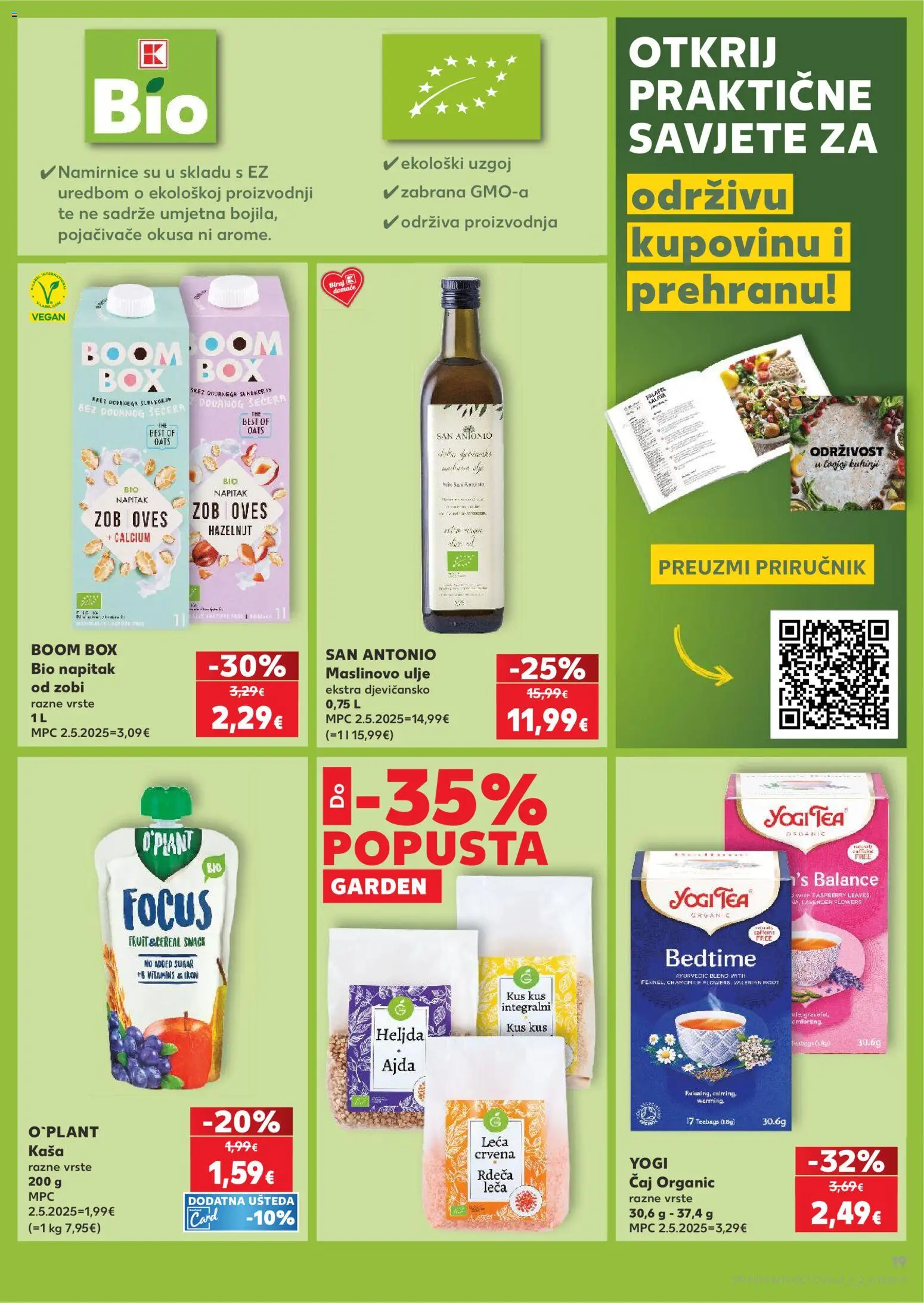Kaufland katalog | vrijedi od 25.03.2026 | Stranica: 19 | Proizvodi: Ulje, Maslinovo ulje, Čaj, Šećer