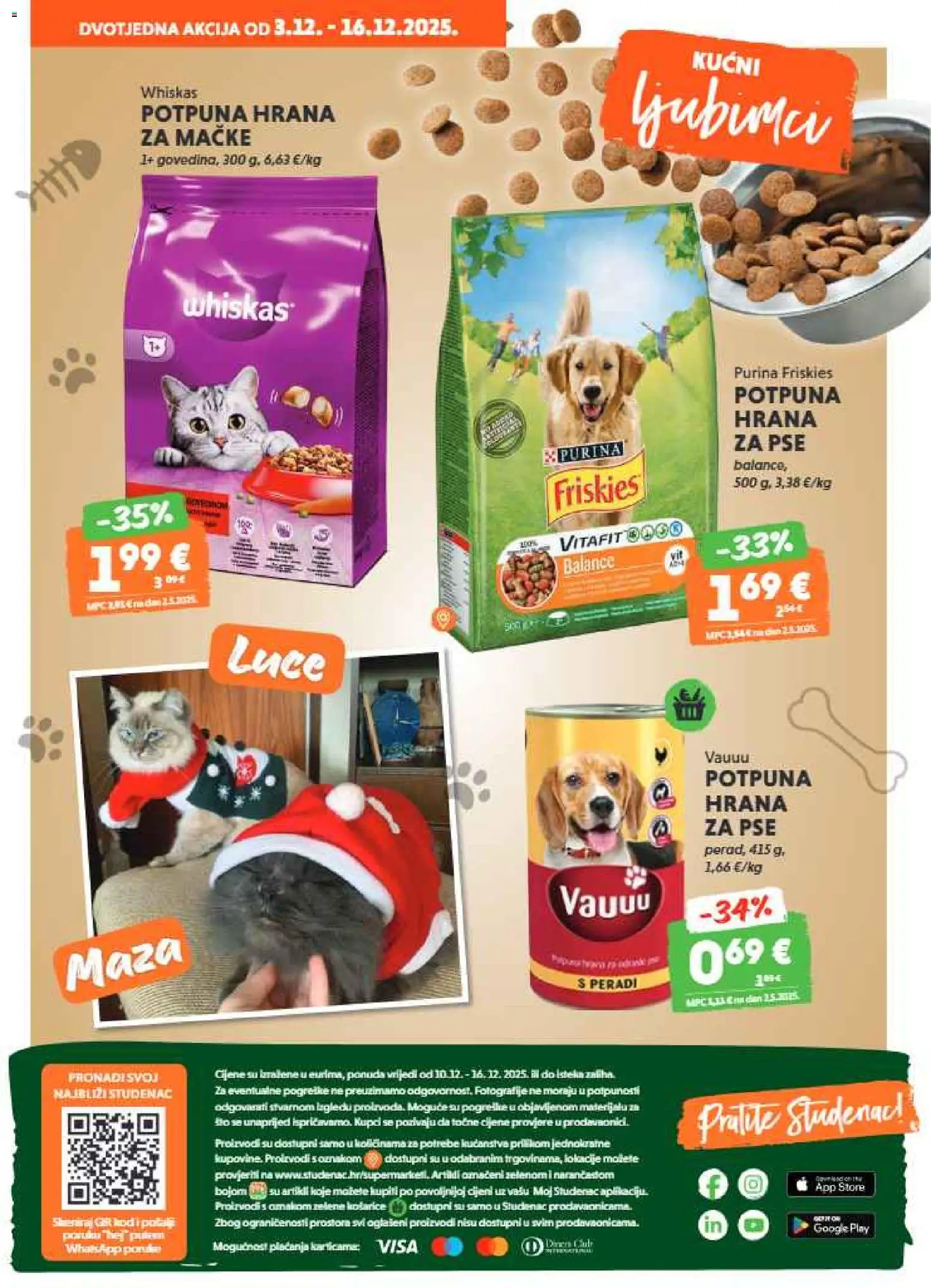 Studenac katalog | vrijedi od 10.12.2025 | Stranica: 40 | Proizvodi: Whiskas, Hrana za pse, Hrana za mačke