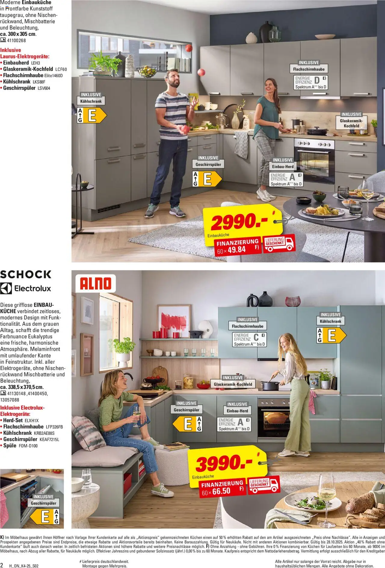 Höffner Küchen Spezial – gültig ab 15.10.2025 | Seite: 2 | Produkte: Geschirrspüler, Einbauküche, Küche, Kochfeld