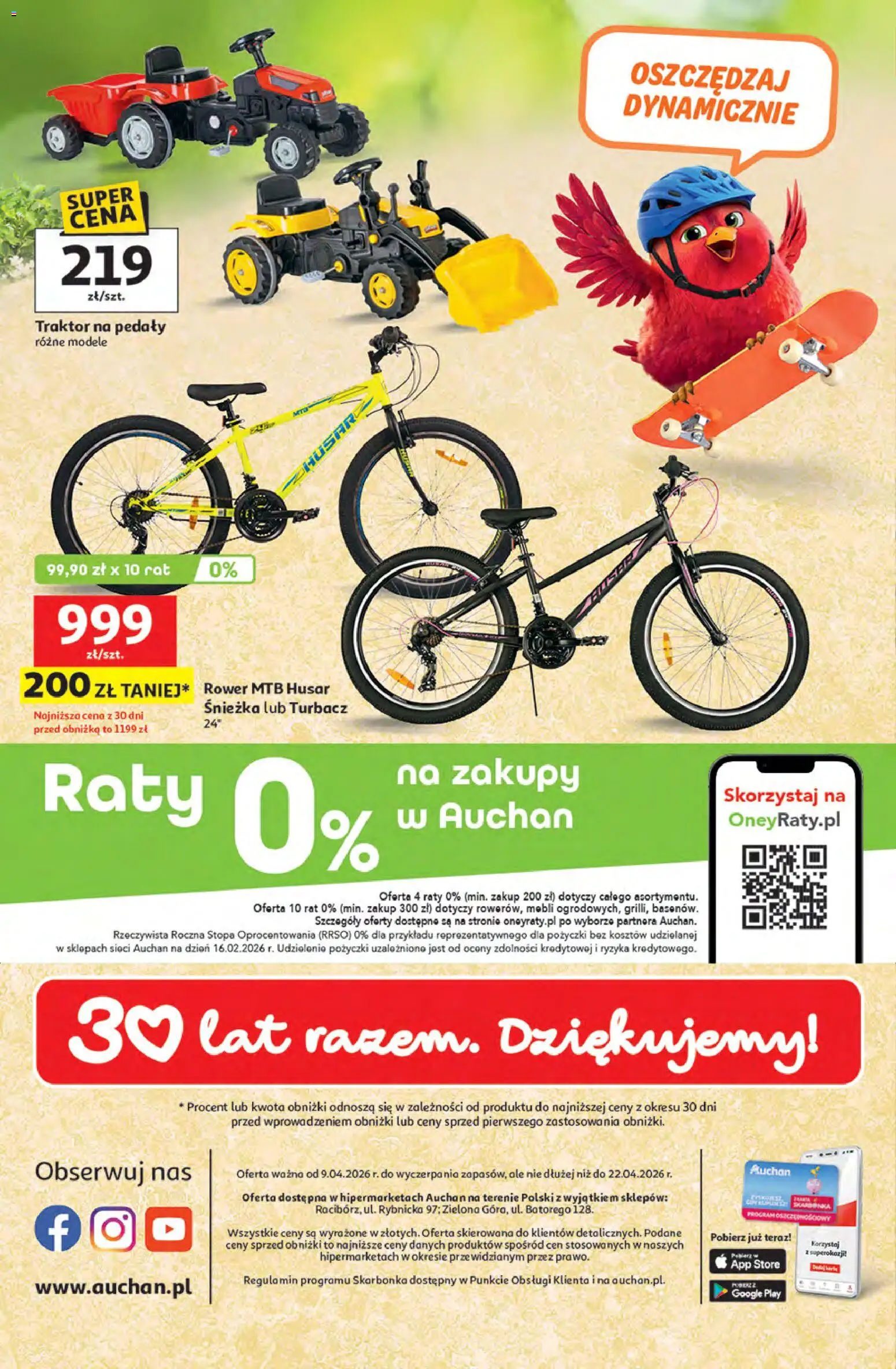 Auchan gazetka - Strefa Relaksu Hipermarket od 09.04.2026 | Strona: 24 | Produkty: Rower