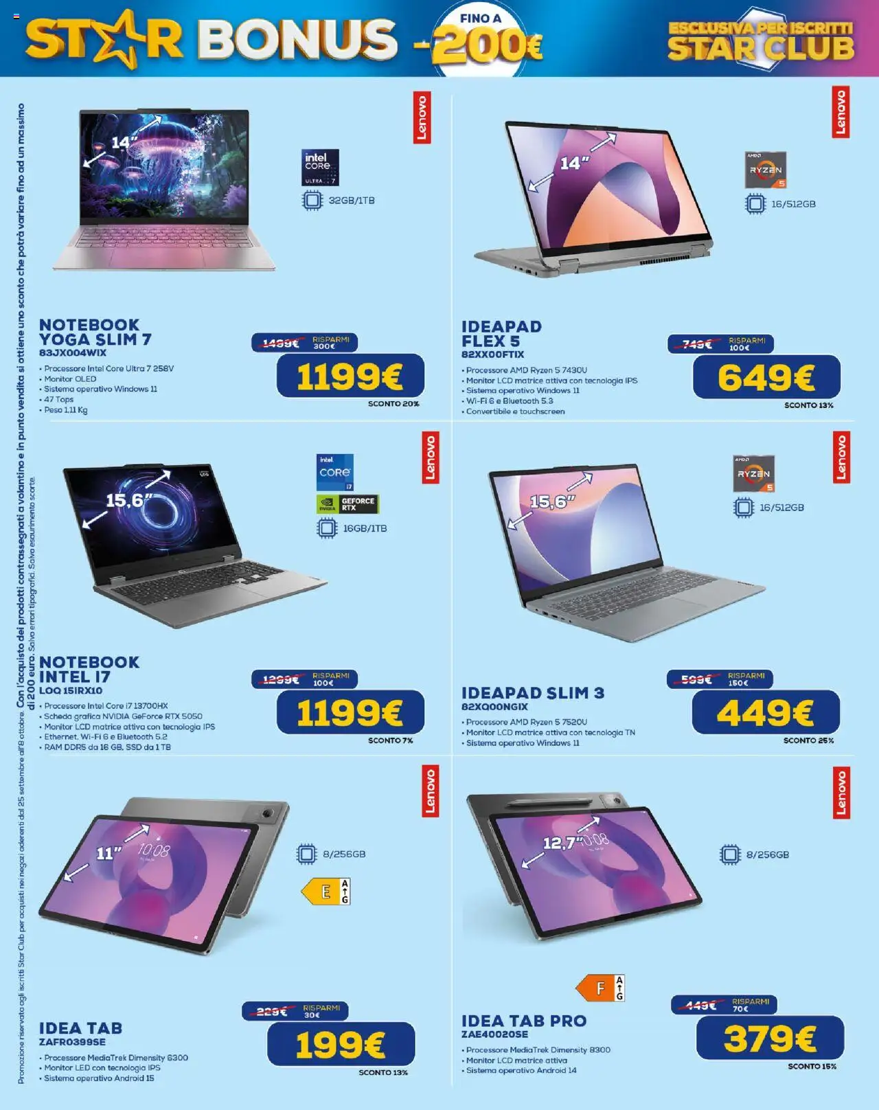 Volantino Euronics del 25.09.2025 | Pagina: 12 | Prodotti: Monitor, Notebook
