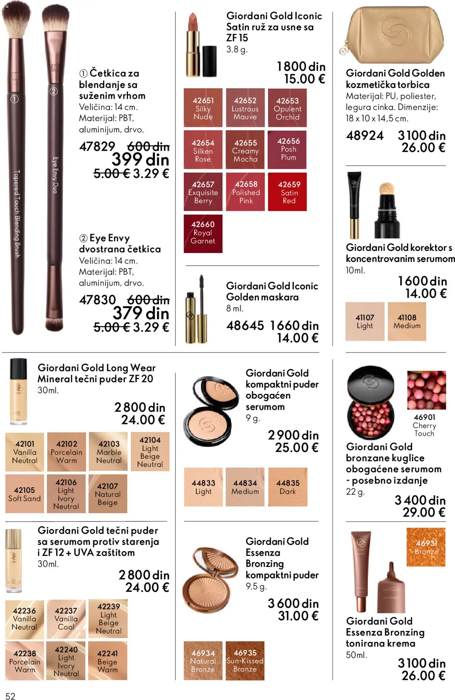 Oriflame katalog - važi od 22.04.2026 | Strana: 52 | Proizvode: Korektor, Puder, Maskara, Krema