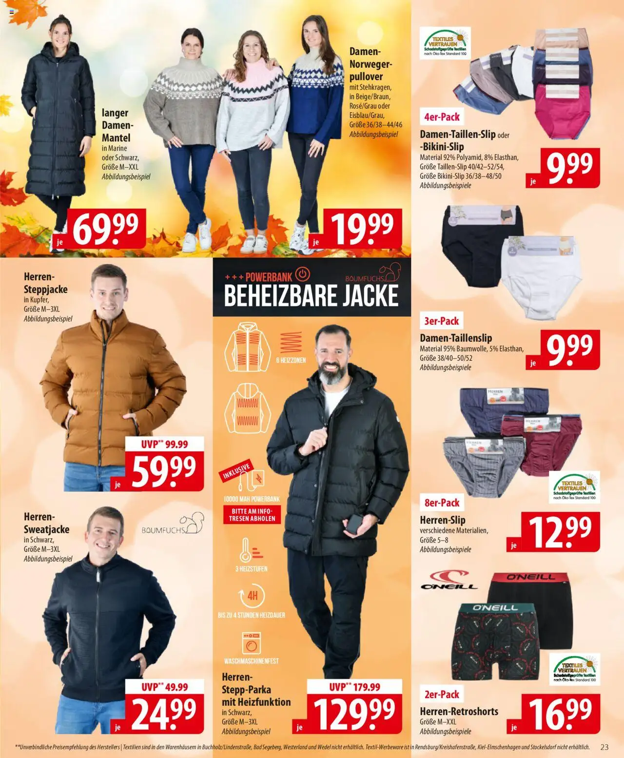 Famila Prospekt 	 – gültig ab 20.10.2025 | Seite: 23 | Produkte: Sweatjacke, Steppjacke, Bad, Mantel