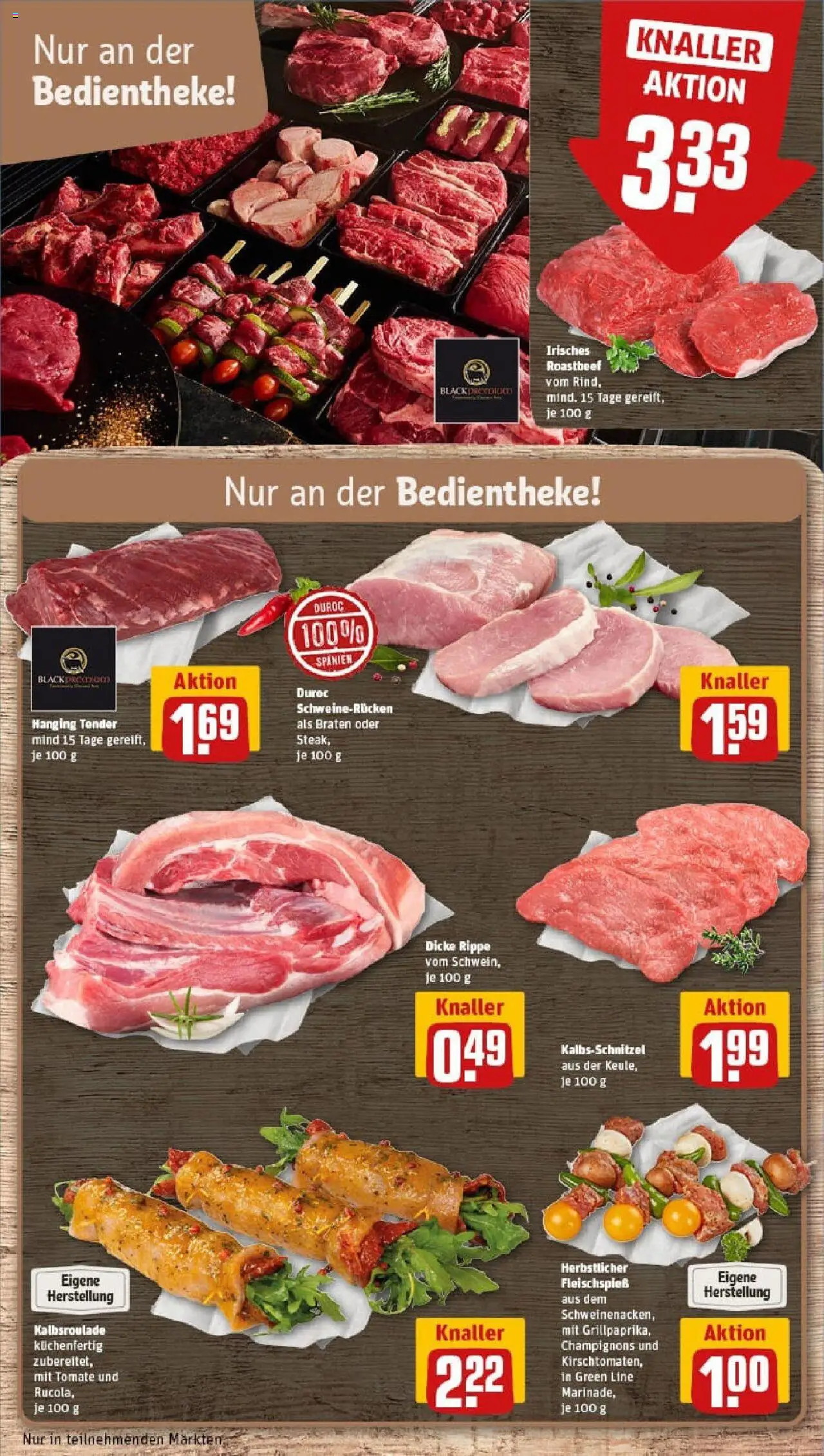Rewe prospekt Gotha	 – gültig ab 06.10.2025 | Seite: 10 | Produkte: Roastbeef, Champignons, Schweinerucken, Steak