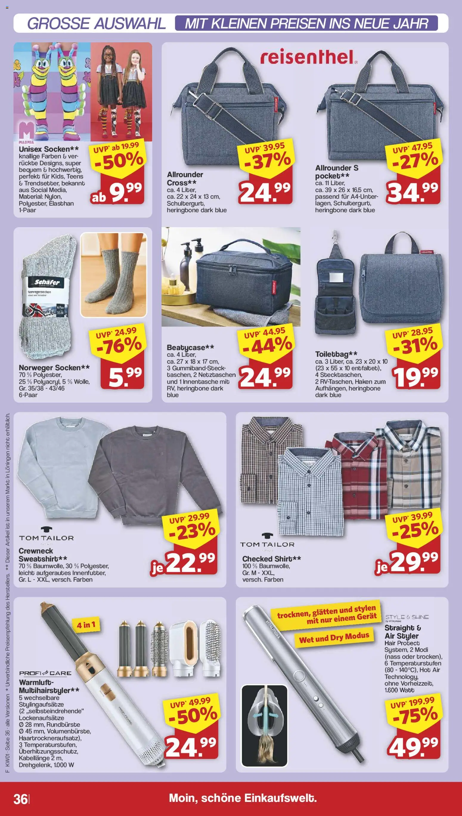 Famila Nordwest Prospekt 	 – gültig ab 29.12.2025 | Seite: 38 | Produkte: Shirt, Sweatshirt, Socken