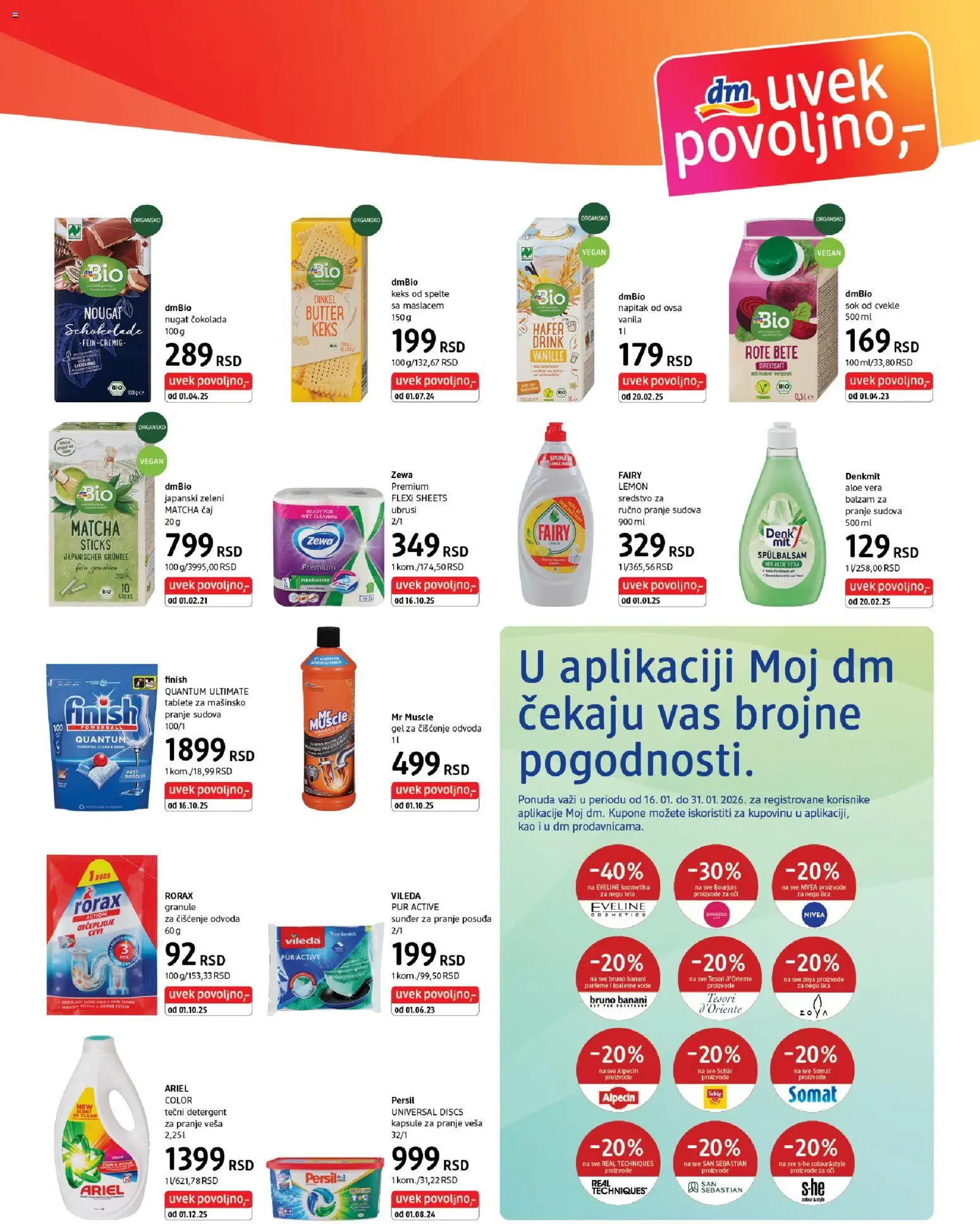 DM Drogerie katalog - važi od 16.01.2026 | Strana: 7 | Proizvode: Somat, Balzam, Sok, Čaj