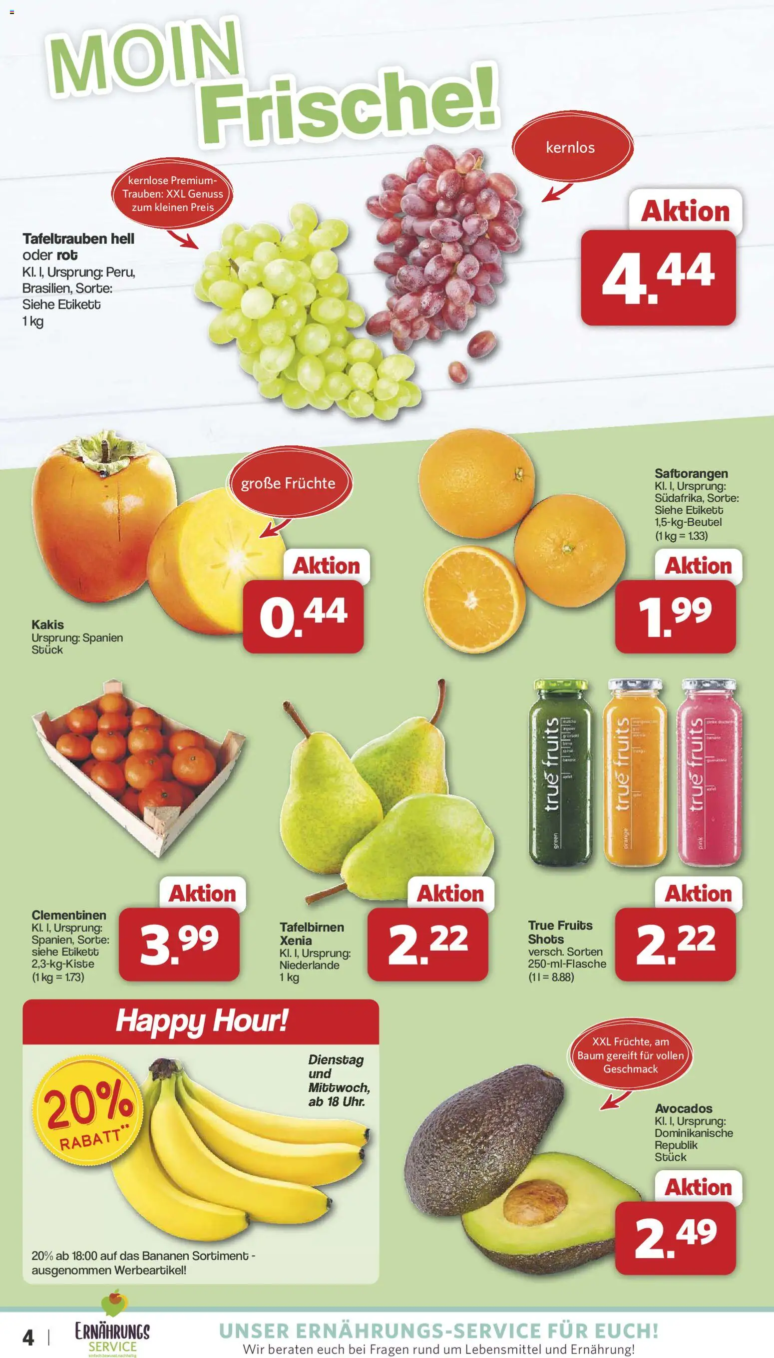 Famila Nordwest Prospekt 	 – gültig ab 01.12.2025 | Seite: 4 | Produkte: Trauben, Bananen