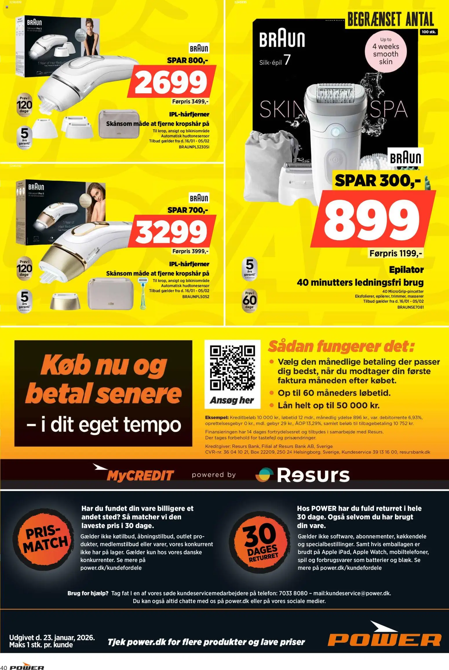 Power tilbudsavis – gyldig fra 16.01.2026 | Side: 40 | Produkter: Telefon, Søm, Spil, Epilator