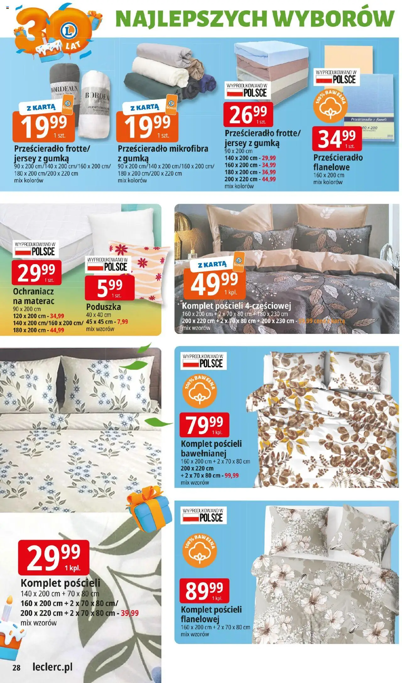 E.Leclerc Gazetka -  Wrocław od 16.09.2025 | Strona: 28 | Produkty: Karta, Materac, Poduszka