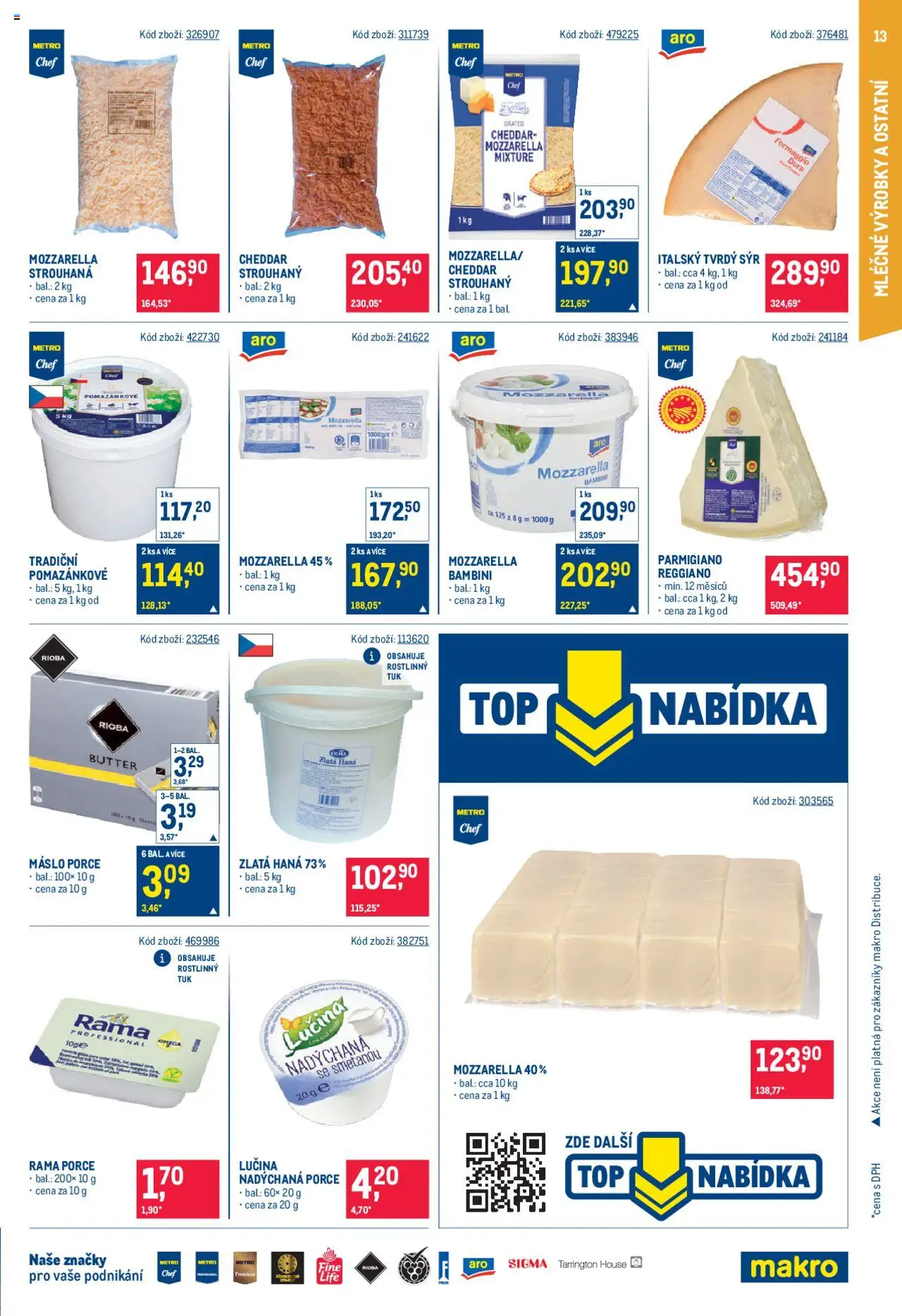 Makro leták - Gastronomie od 18.06.2025 | Strana: 13 | Produkty: Sýr, Lučina, Zlatá Hana, Tvrdý sýr