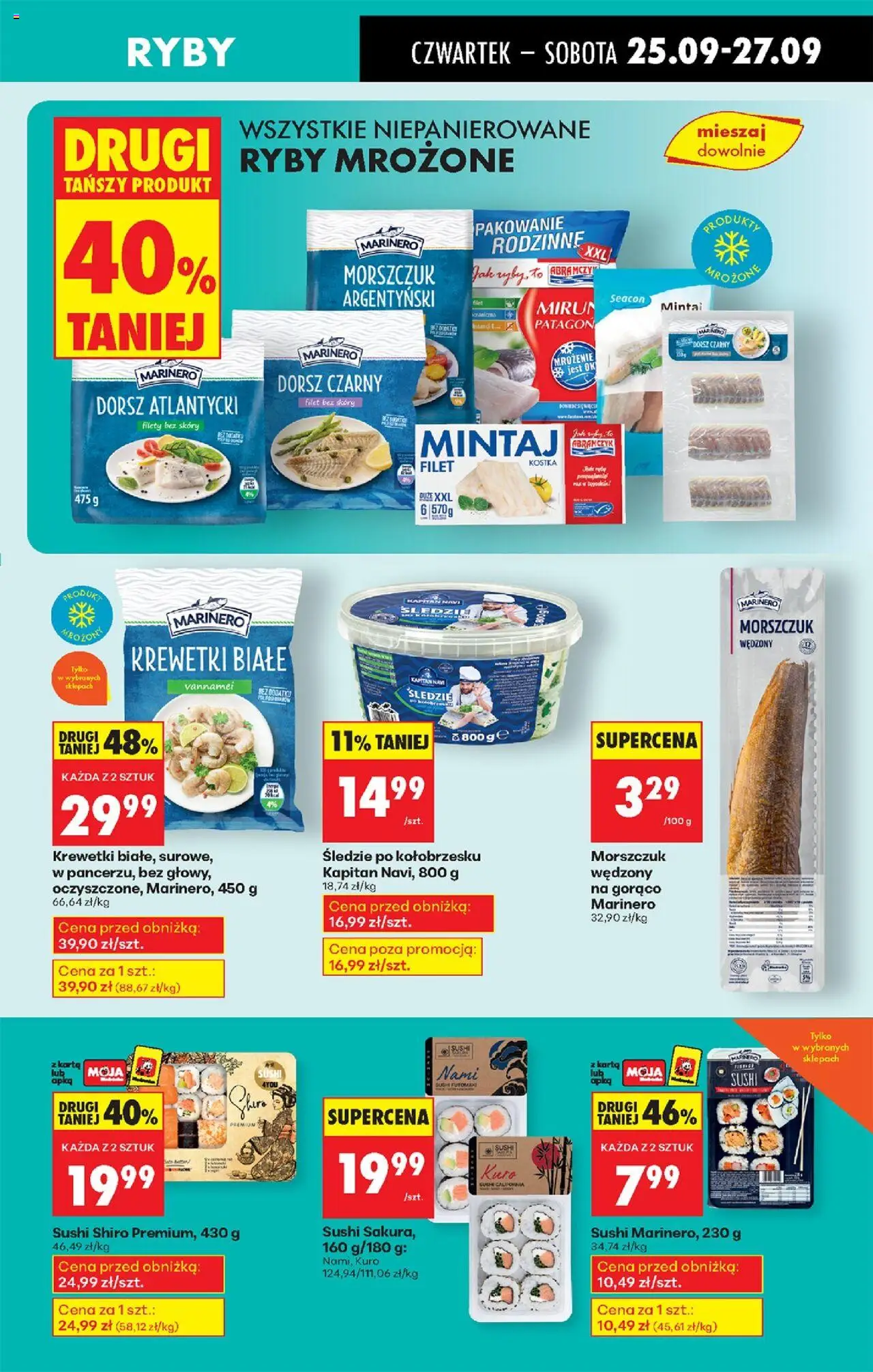 Biedronka gazetka - Oferta w tym tygodniu od 25.09.2025 | Strona: 31 | Produkty: Dorsz atlantycki, Sushi, Dorsz czarny, Ryby