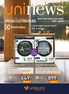 Anteprima del volantino Unieuro Electrolux - AEG catalogo valido a partire dal 27.12.2025