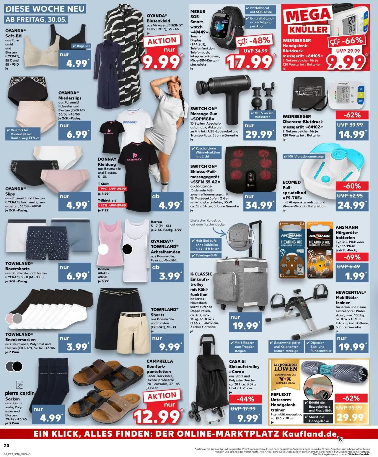 Kaufland prospekt Berlin	 - gültig ab dem 29.05.2025 | Seite: 20 | Produkte: Batterien, Massagegerät, Socken, Boxer