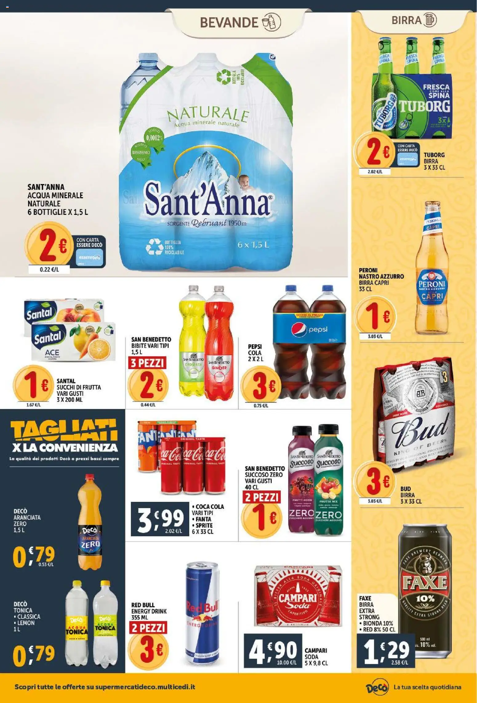 Volantino Decò del 11.02.2026 | Pagina: 16 | Prodotti: Birra, Acqua minerale, Cedrata, Bottiglia