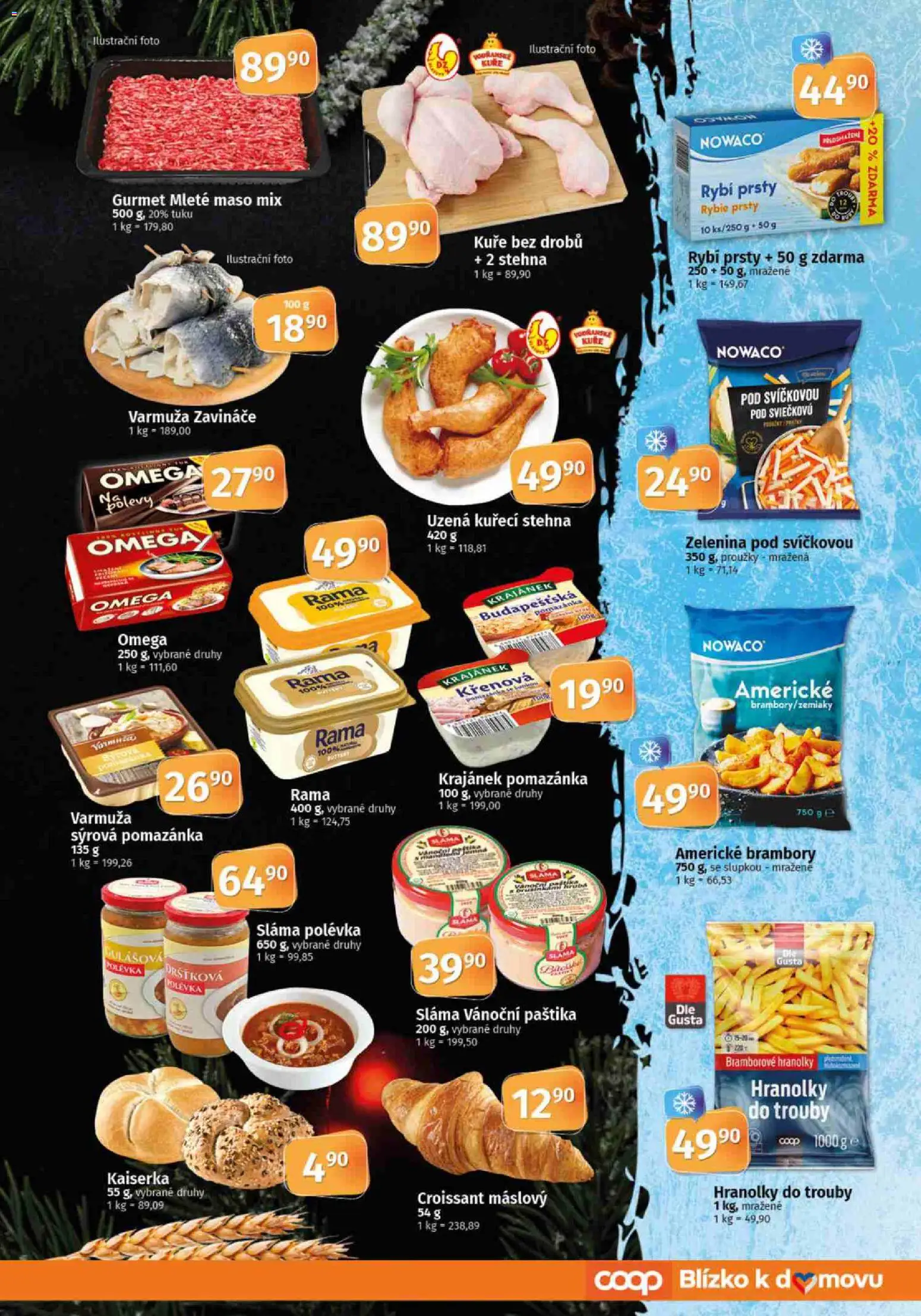 Konzum leták od 03.12.2025 | Strana: 3 | Produkty: Hranolky, Rybí prsty, Mleté maso, Bramborové hranolky