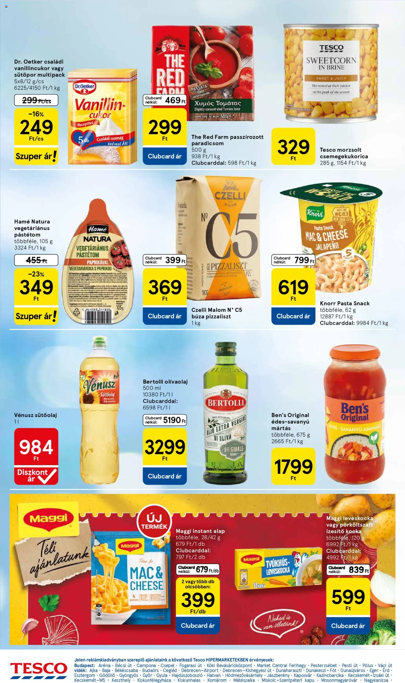 Tesco akciós ujság - amely érvényes a következő dátumtól: 22.01.2026 | Oldal: 16 | Termékek: Kapu, Maggi, Pástétom, Paradicsom