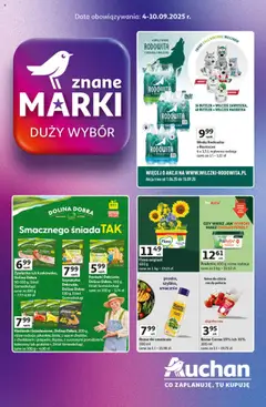 Pogląd oferty "Auchan Gazetka - Znane marki duży wybór Hipermarket" - ważna od 04.09.2025