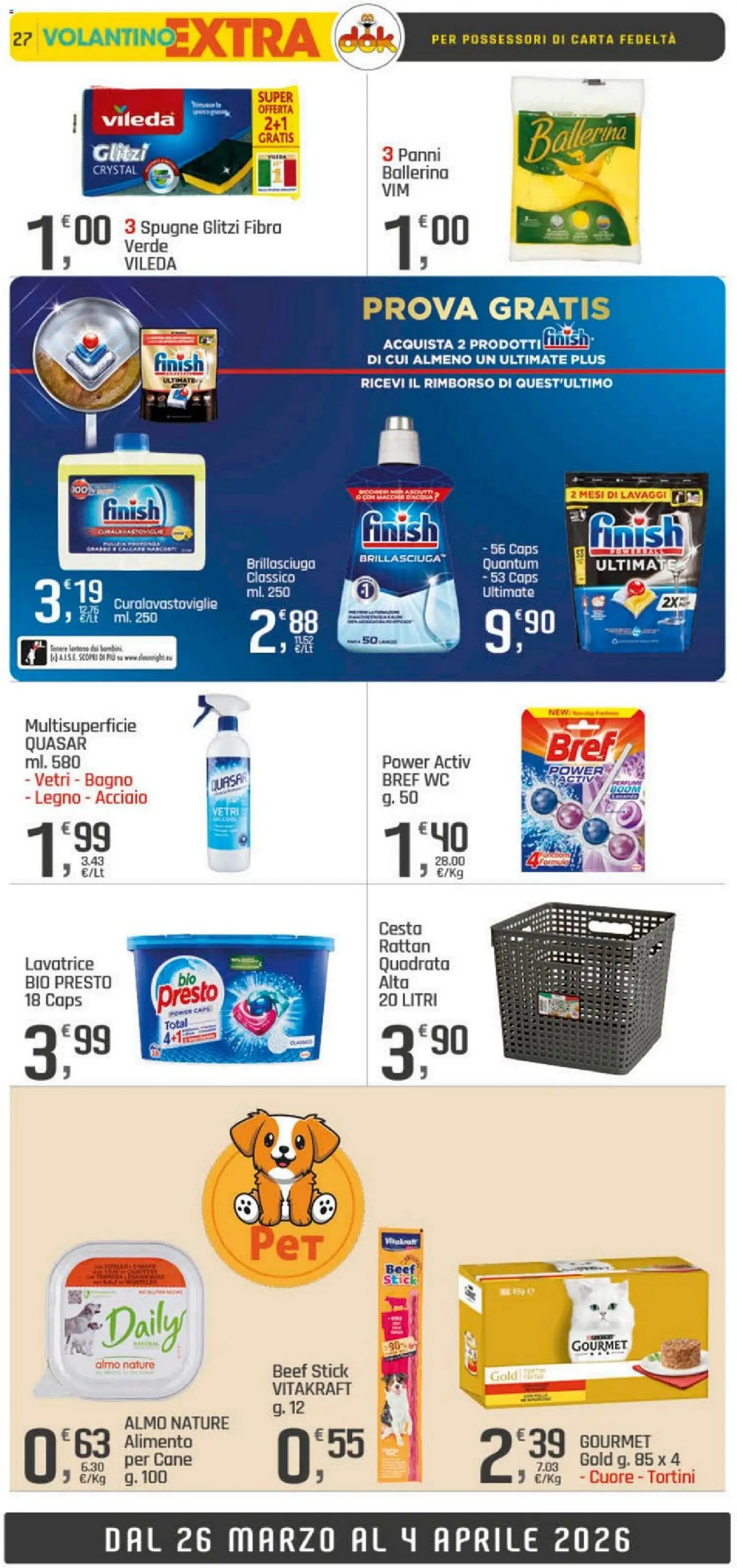 Volantino DOK del 26.03.2026 | Pagina: 27 | Prodotti: Lavatrice, WC, Bagno