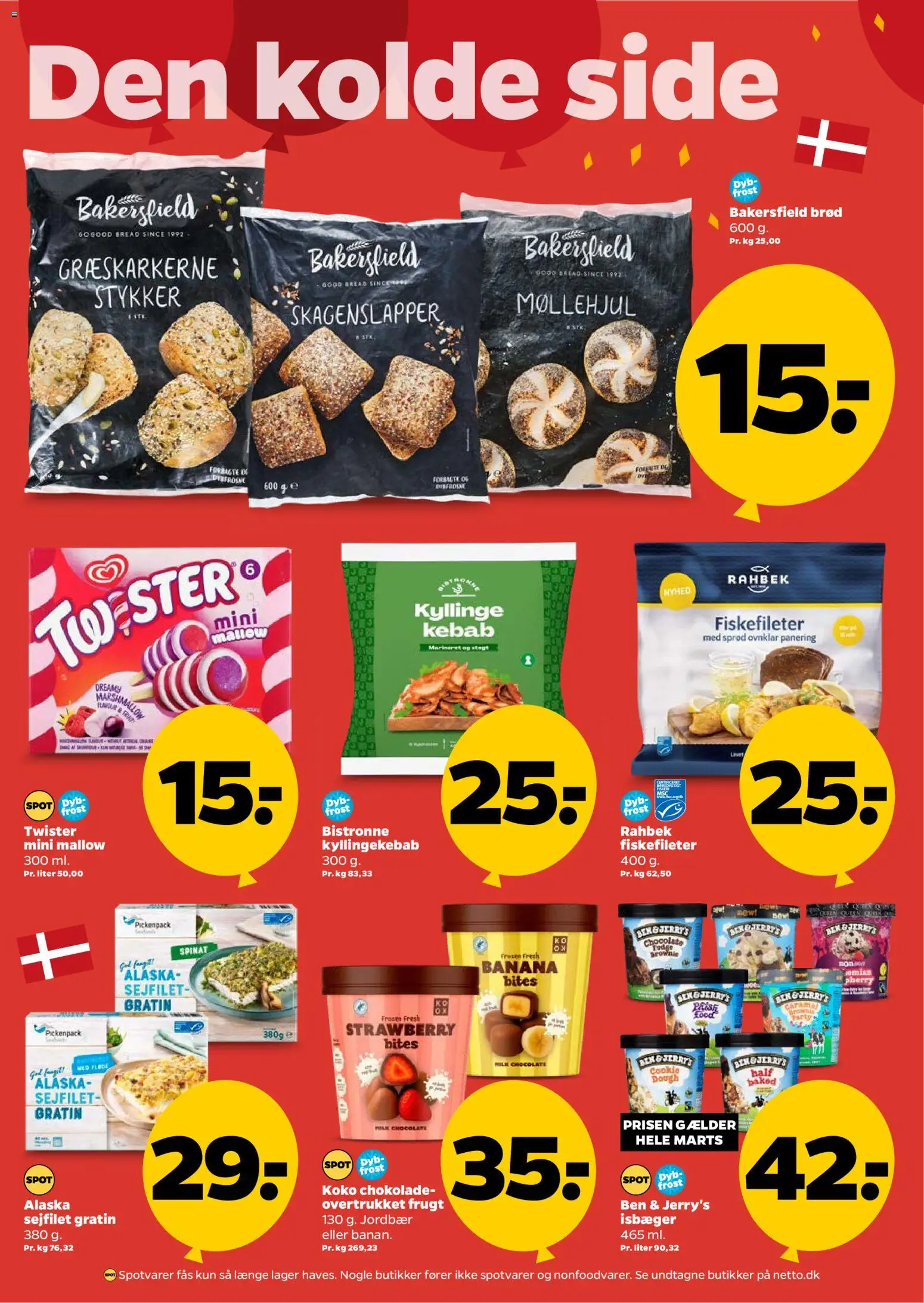 Netto tilbudsavis – gyldig fra 07.03.2026 | Side: 21 | Produkter: Brød, Chokolade, Jordbær, Spinat
