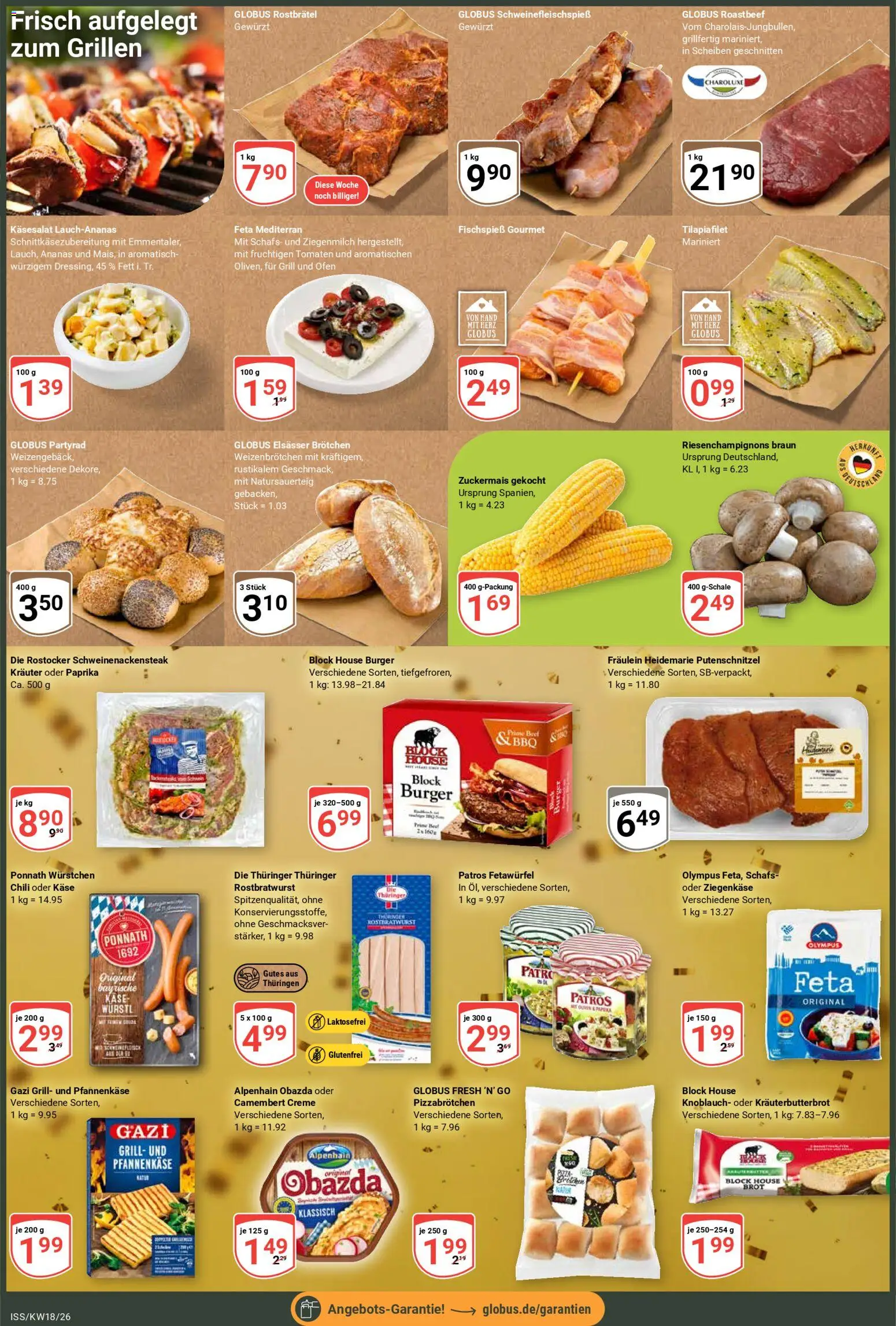 Globus Prospekt 	 – gültig ab 27.04.2026 | Seite: 2 | Produkte: Feta, Ziegenkäse, Patros, Knoblauch