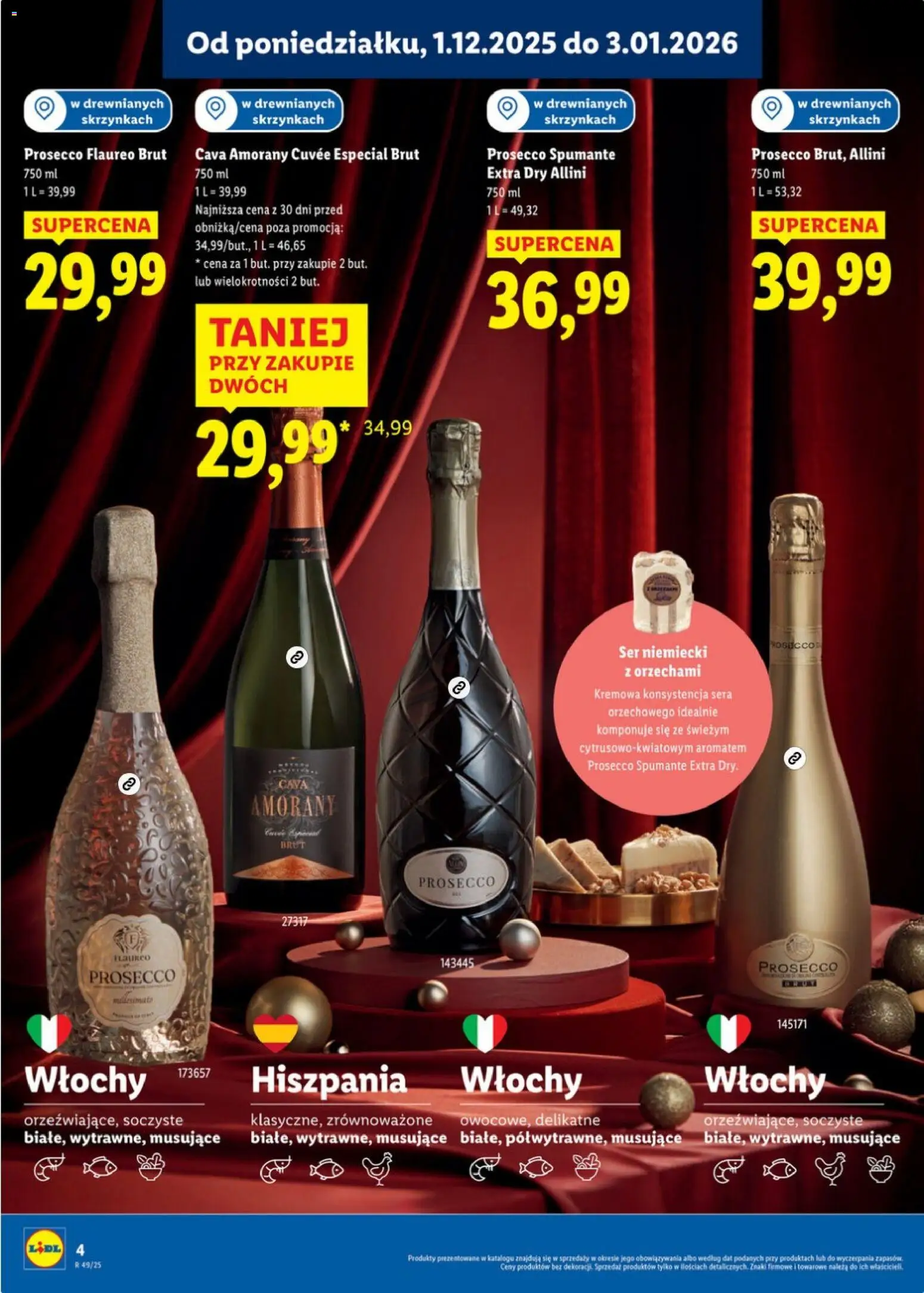 Lidl Katalog alkoholi mocnych i win od 01.12.2025 | Strona: 5 | Produkty: Prosecco