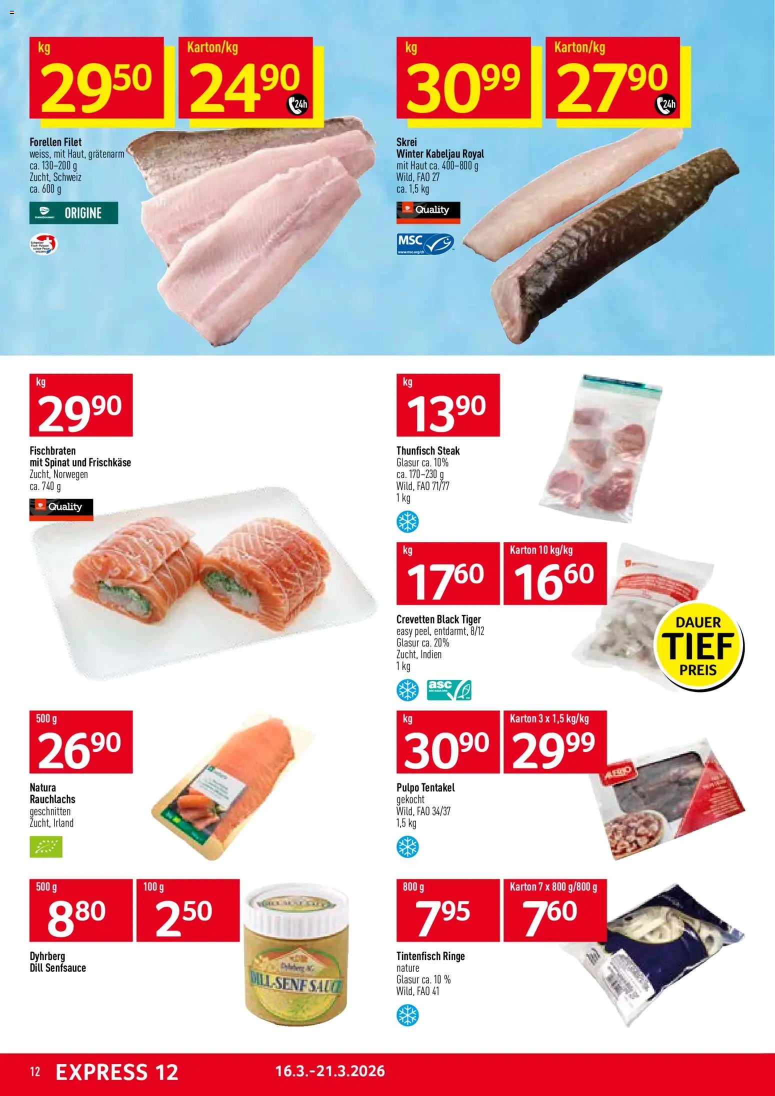 Prodega aktionen – gültig ab 16.03.2026 | Seite: 12 | Produkte: Tintenfisch, Dill