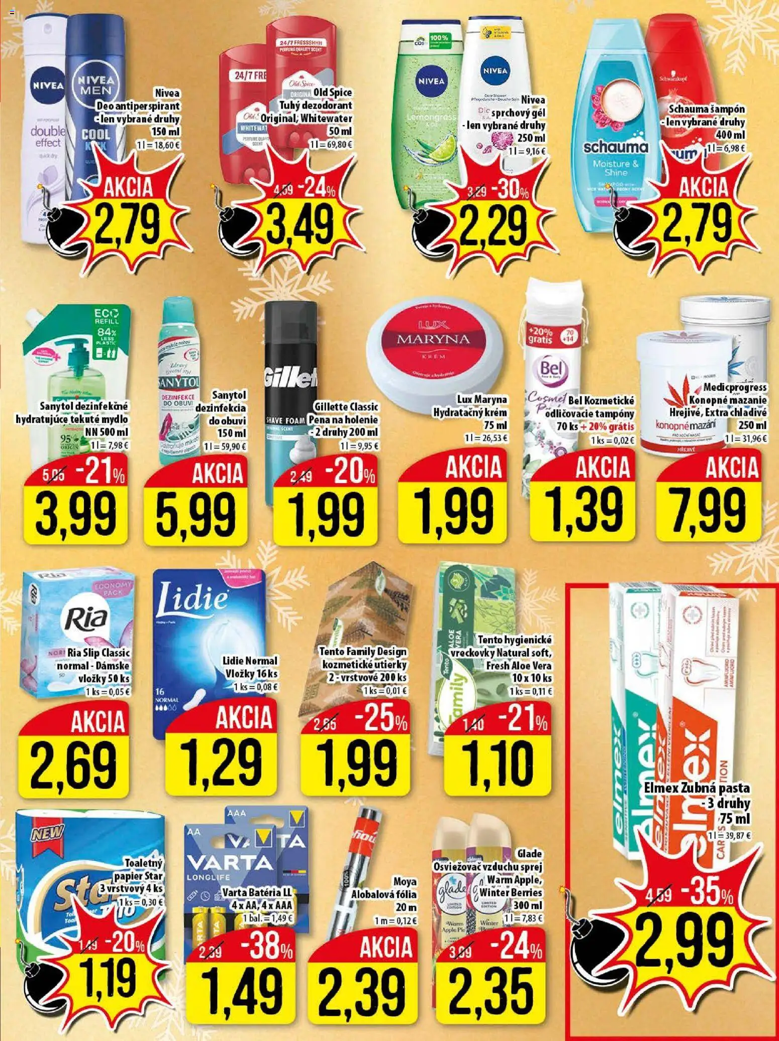 Nové Klas akcie – leták je platný od 15.12.2025 | Strana: 22 | Produkty: Osviežovač vzduchu, Batéria, Šampón, Pena na holenie