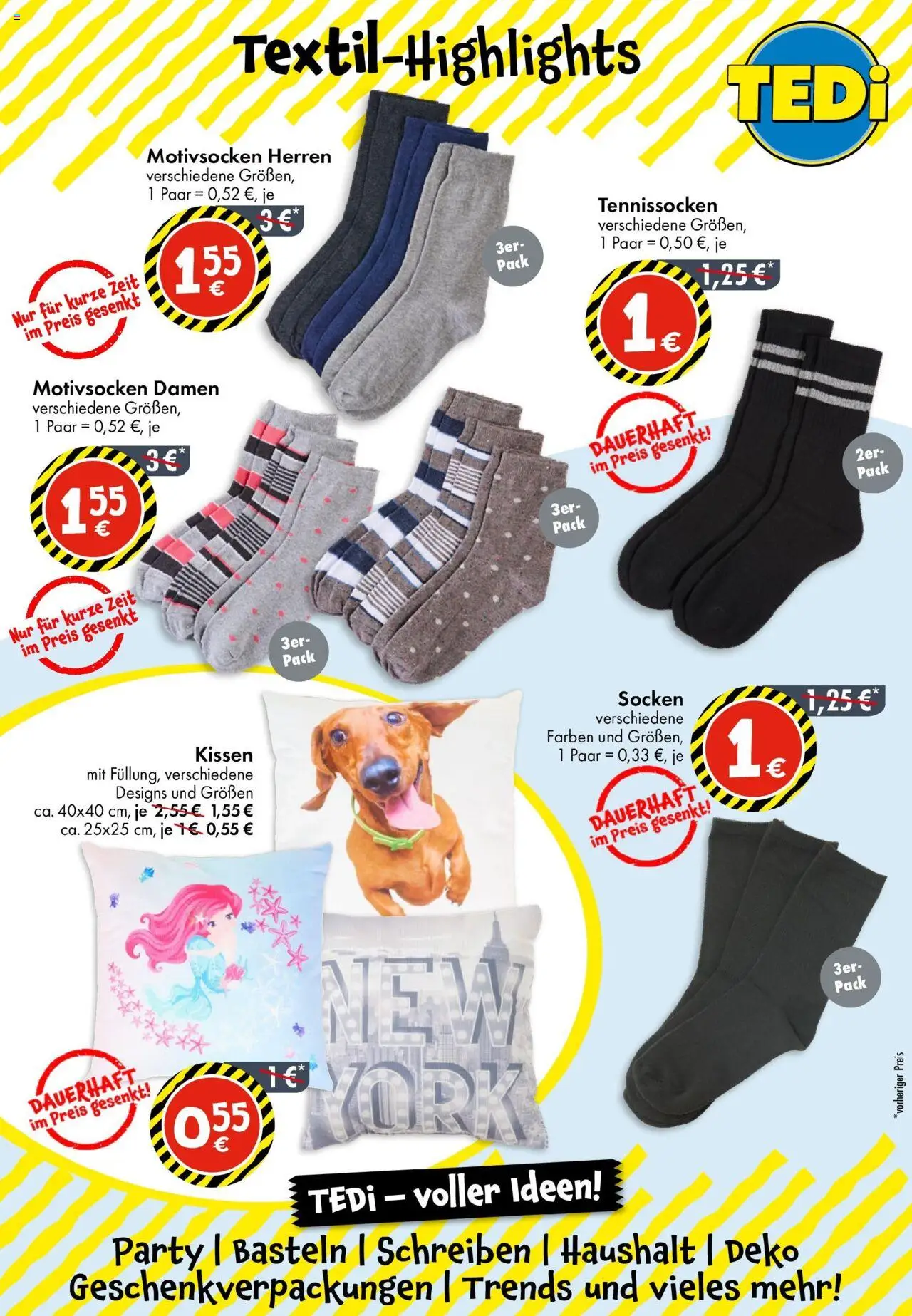 TEDi - TEDi Neueröffnung in Bad Nenndorf - gültig ab dem 06.06.2025 | Seite: 15 | Produkte: Kissen, Socken