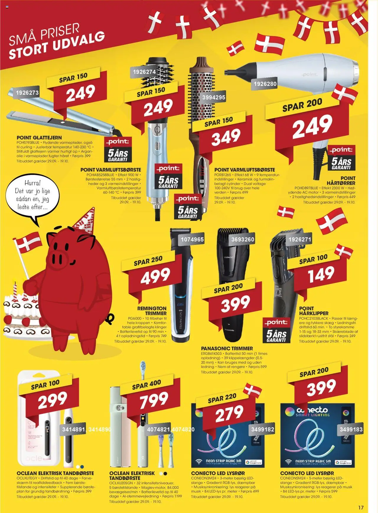 Punkt1 tilbudsavis – gyldig fra 29.09.2025 | Side: 17 | Produkter: Olie, Tandbørste, Hårklipper, Glattejern