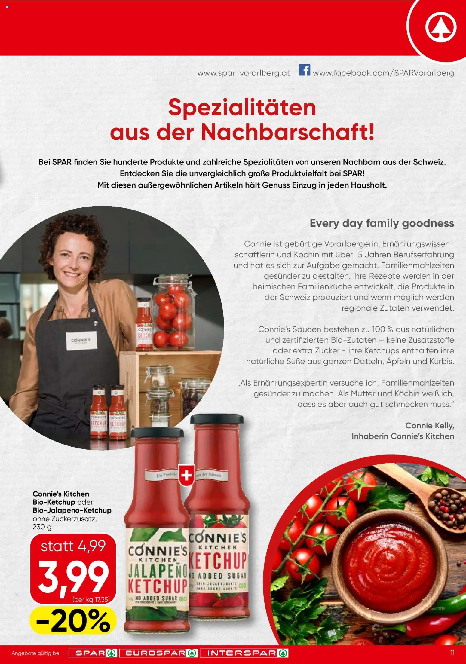 Spar Flugblatt - Vorarlberg gültig ab 09.04.2026 | Seite: 11 | Produkte: Ketchup, Zucker