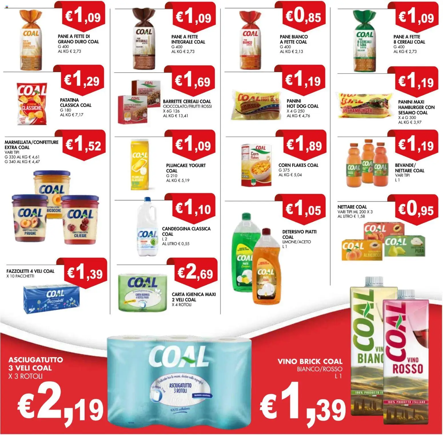 Volantino Coal del 14.11.2025 | Pagina: 27 | Prodotti: Cereali, Candeggina, Fazzoletti, Hamburger