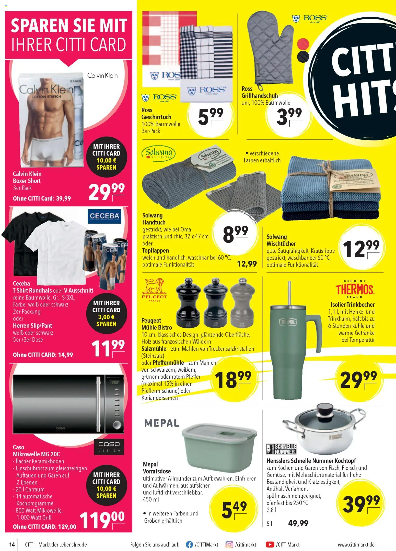 CITTI Markt Prospekt 	 – gültig ab 04.03.2026 | Seite: 14 | Produkte: Mikrowelle, Grill, Pfeffer, Boxer