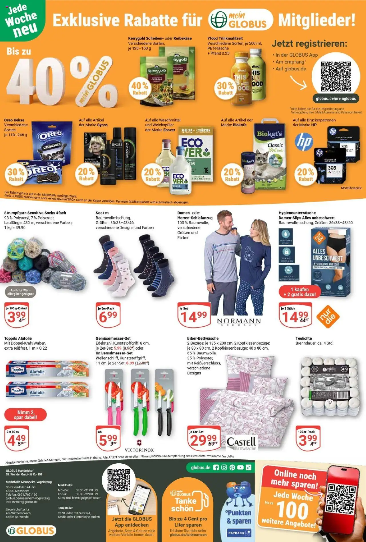 Globus prospekt Mannheim	 – gültig ab 21.09.2025 | Seite: 28 | Produkte: Bettwäsche, Waschmittel, Socken, Uhr