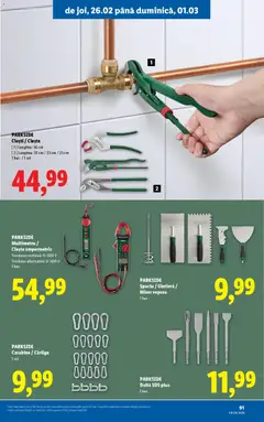 Ofertele Lidl valabile de la 23.02.2026 | Pagină: 91 | Produse: Clește, Mixer, Vopsea