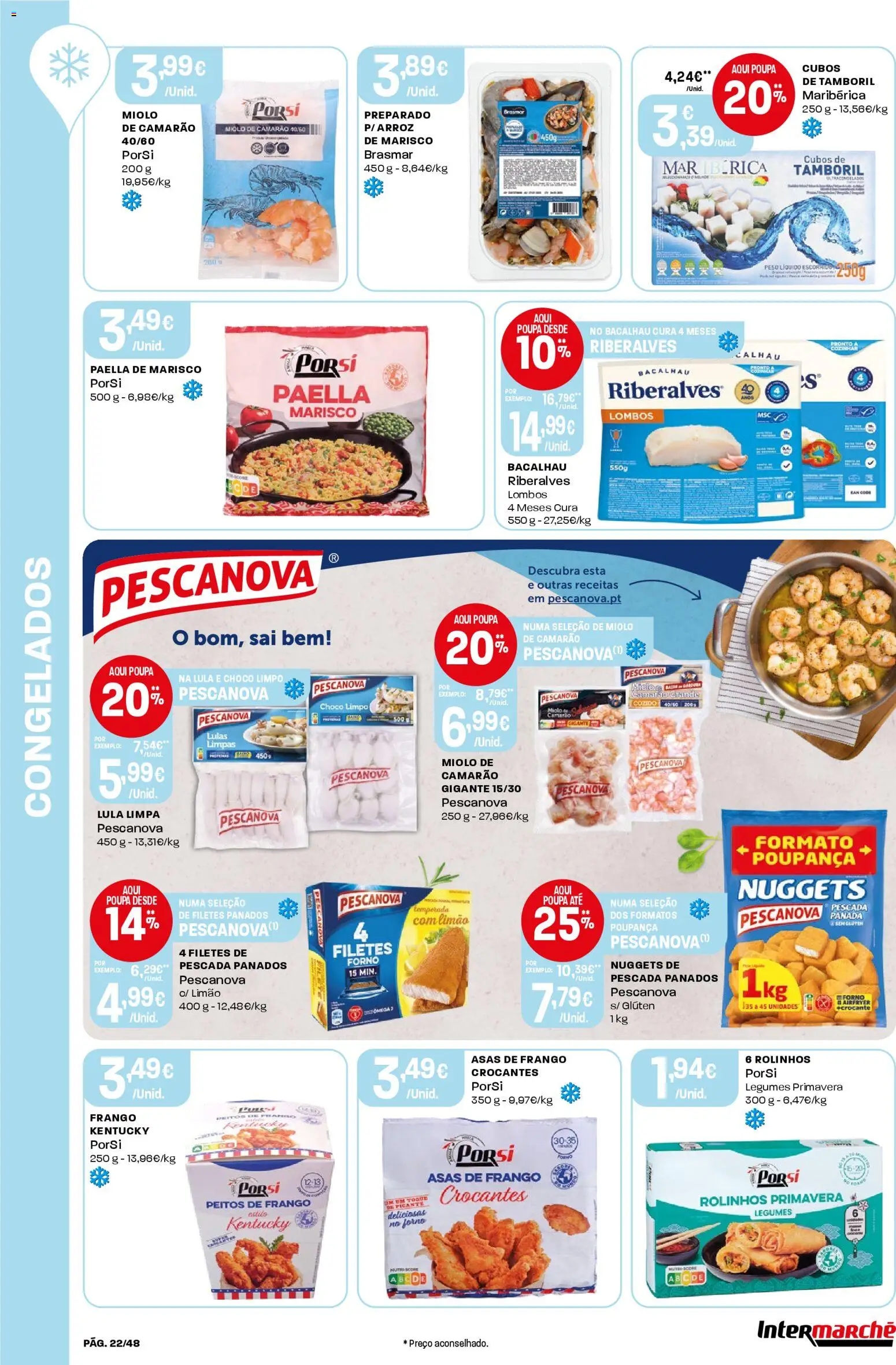 Intermarché folheto │ válido de 05.03.2026 | Página: 22 | Produtos: Forno, Bacalhau, Frango, Nuggets
