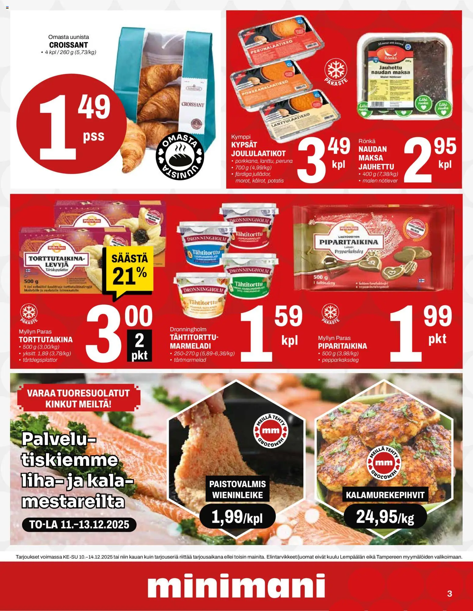 Minimani tarjoukset – voimassa 10.12.2025 alkaen | Sivu: 3 | Tuotteet: Peruna, Kala