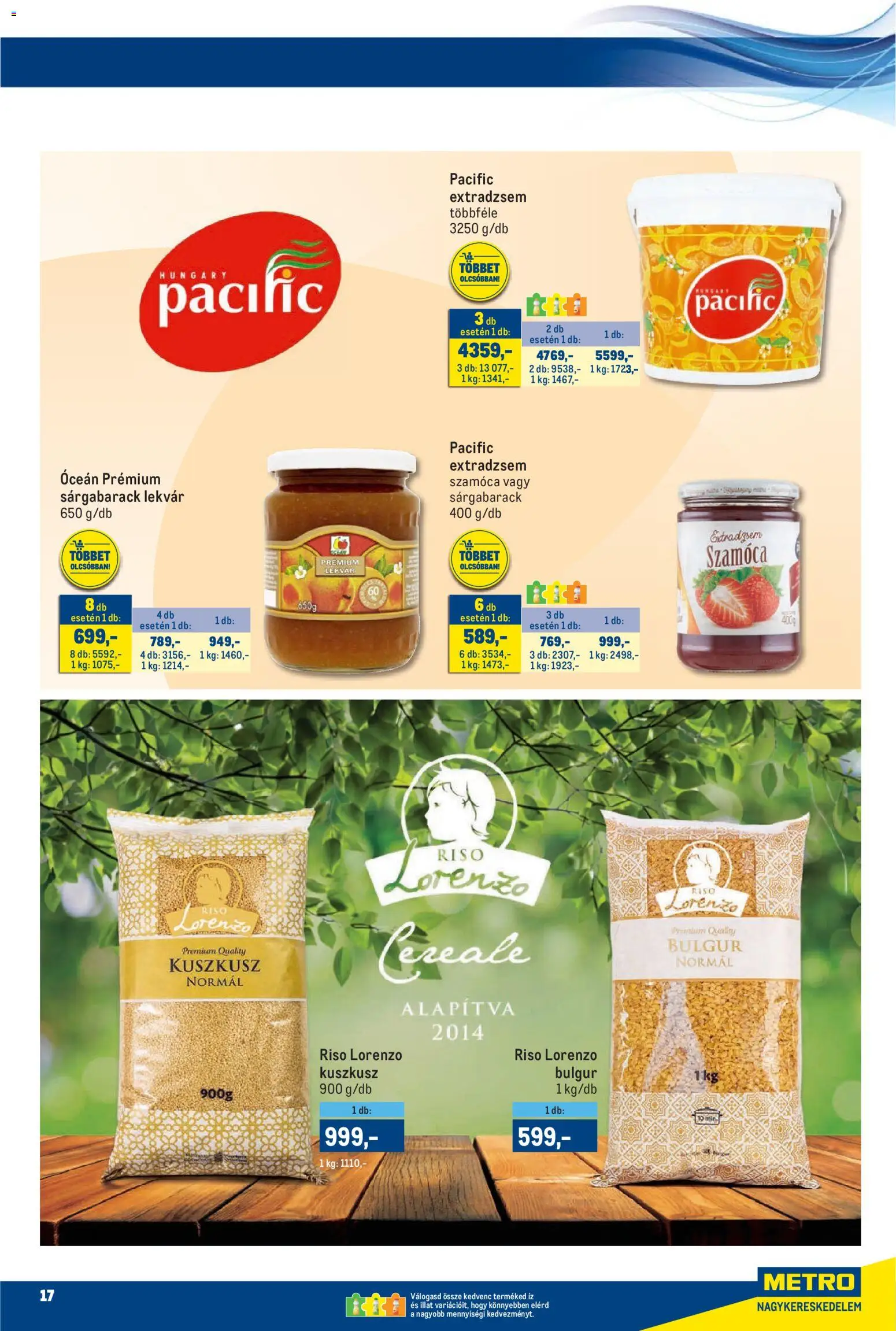 Metro akciós ujság - amely érvényes a következő dátumtól: 16.04.2026 | Oldal: 17 | Termékek: Sárgabarack, Lekvár, Bulgur, Kuszkusz