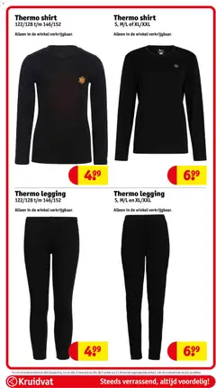 Thermo shirt, 122/128 t/m 146/152. Alleen in de winkel verkrijgbaar. - Voorbeeld van een folder van Kruidvat, geldig van 28.10.2025 | Pagina: 62 | Producten: Shirt, Legging, Kan