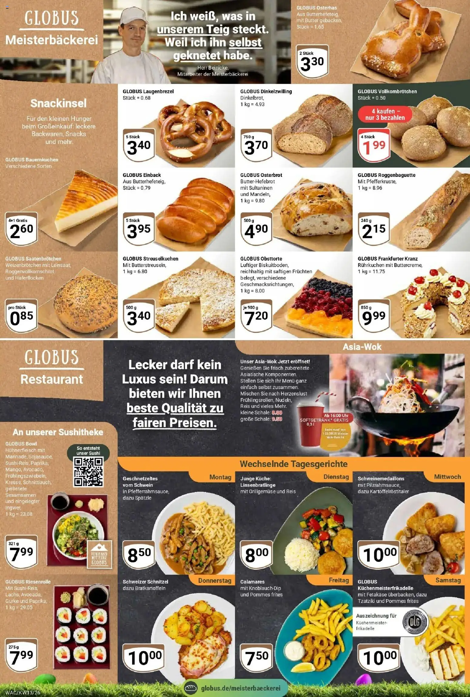 Globus prospekt Markkleeberg	 – gültig ab 23.03.2026 | Seite: 11 | Produkte: Pommes frites, Schnitzel, Reis, Wok
